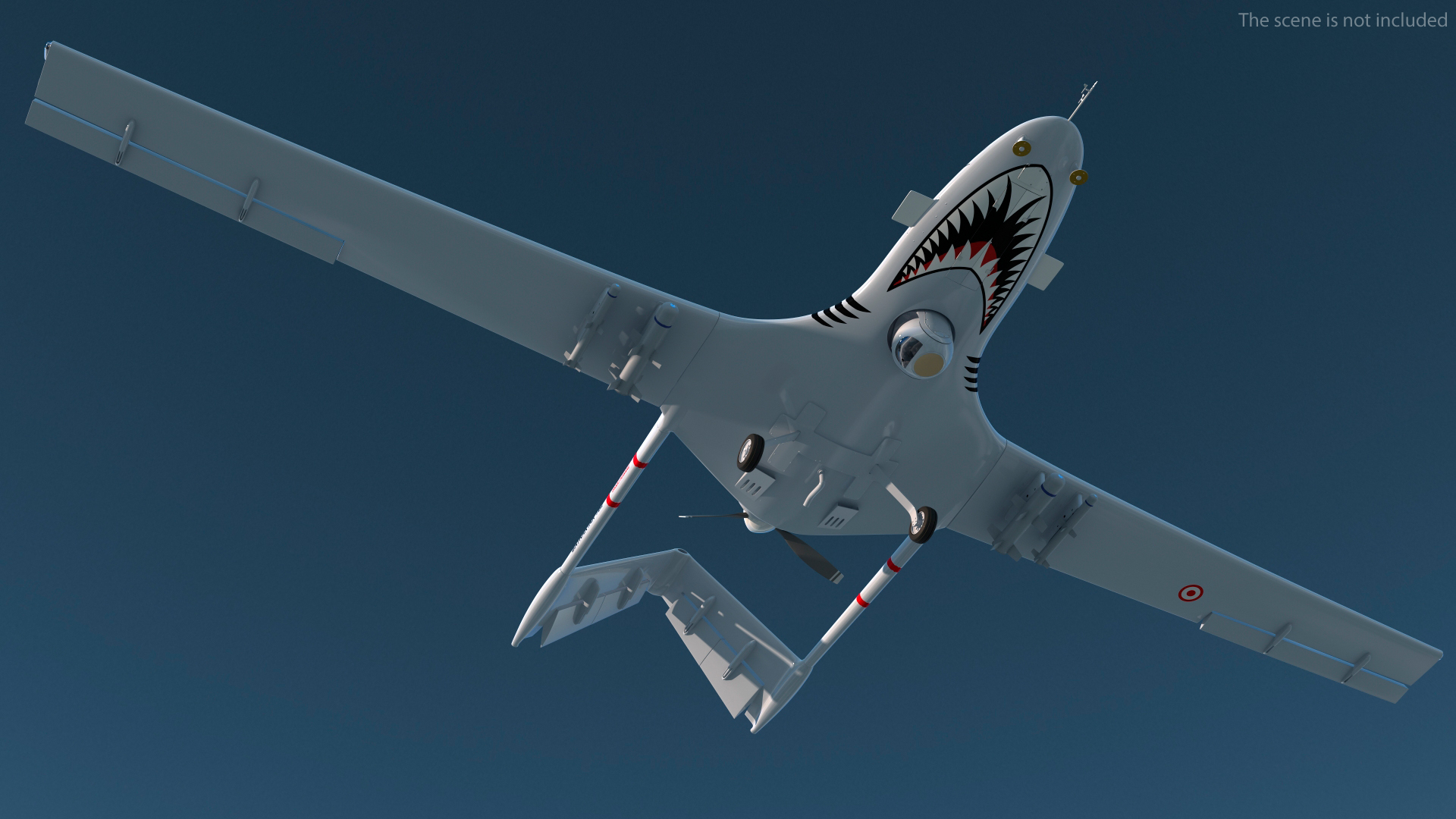 3D Bayraktar TB2 Unmanned Combat Aerial Vehicle Rigged