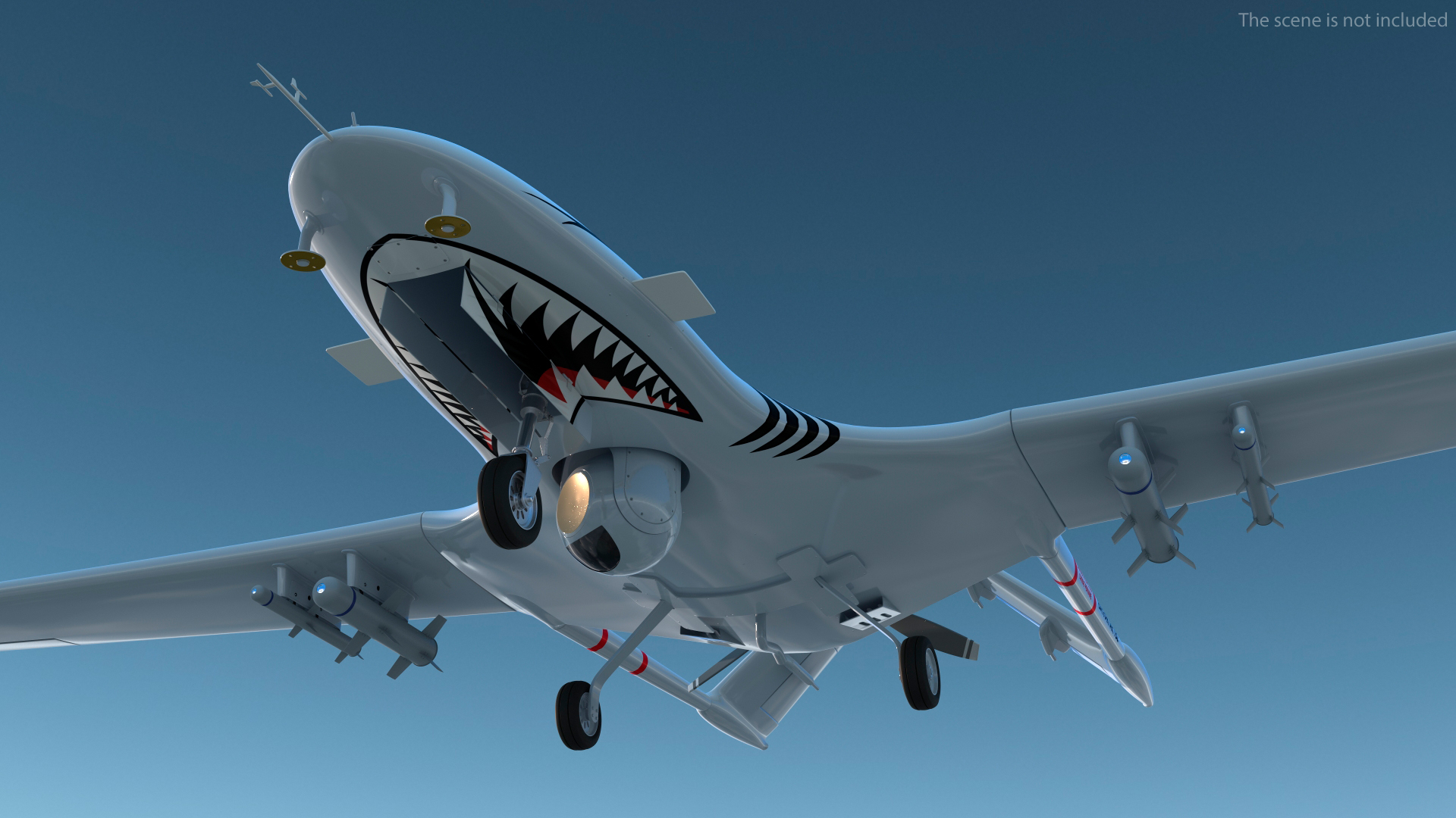 3D Bayraktar TB2 Unmanned Combat Aerial Vehicle Rigged