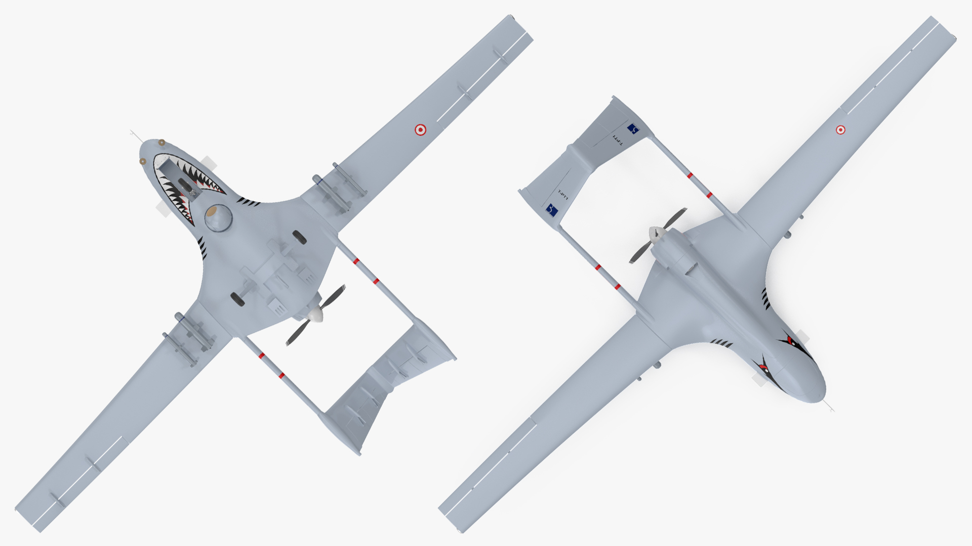 3D Bayraktar TB2 Unmanned Combat Aerial Vehicle Rigged