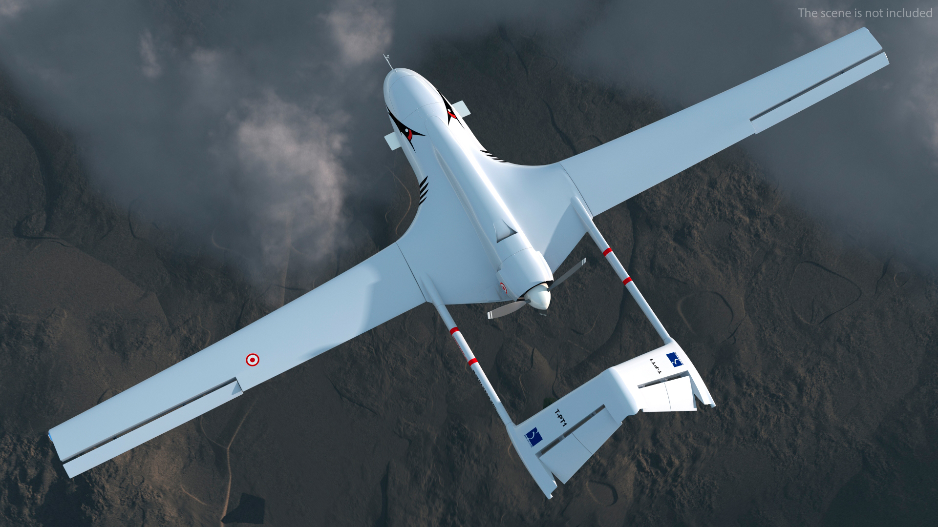 3D Bayraktar TB2 Unmanned Combat Aerial Vehicle Rigged