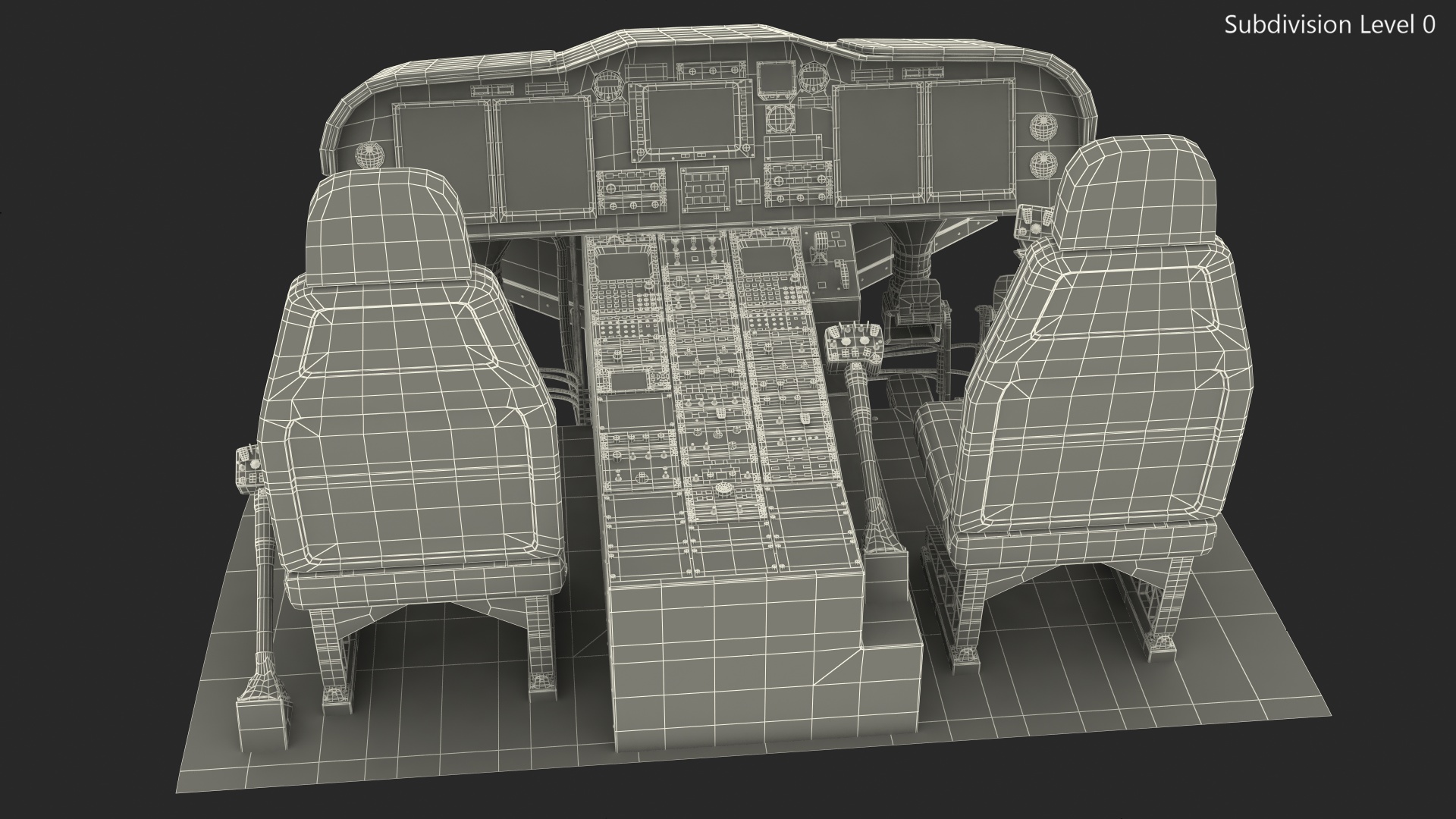 Helicopter Pilot Cabin 3D