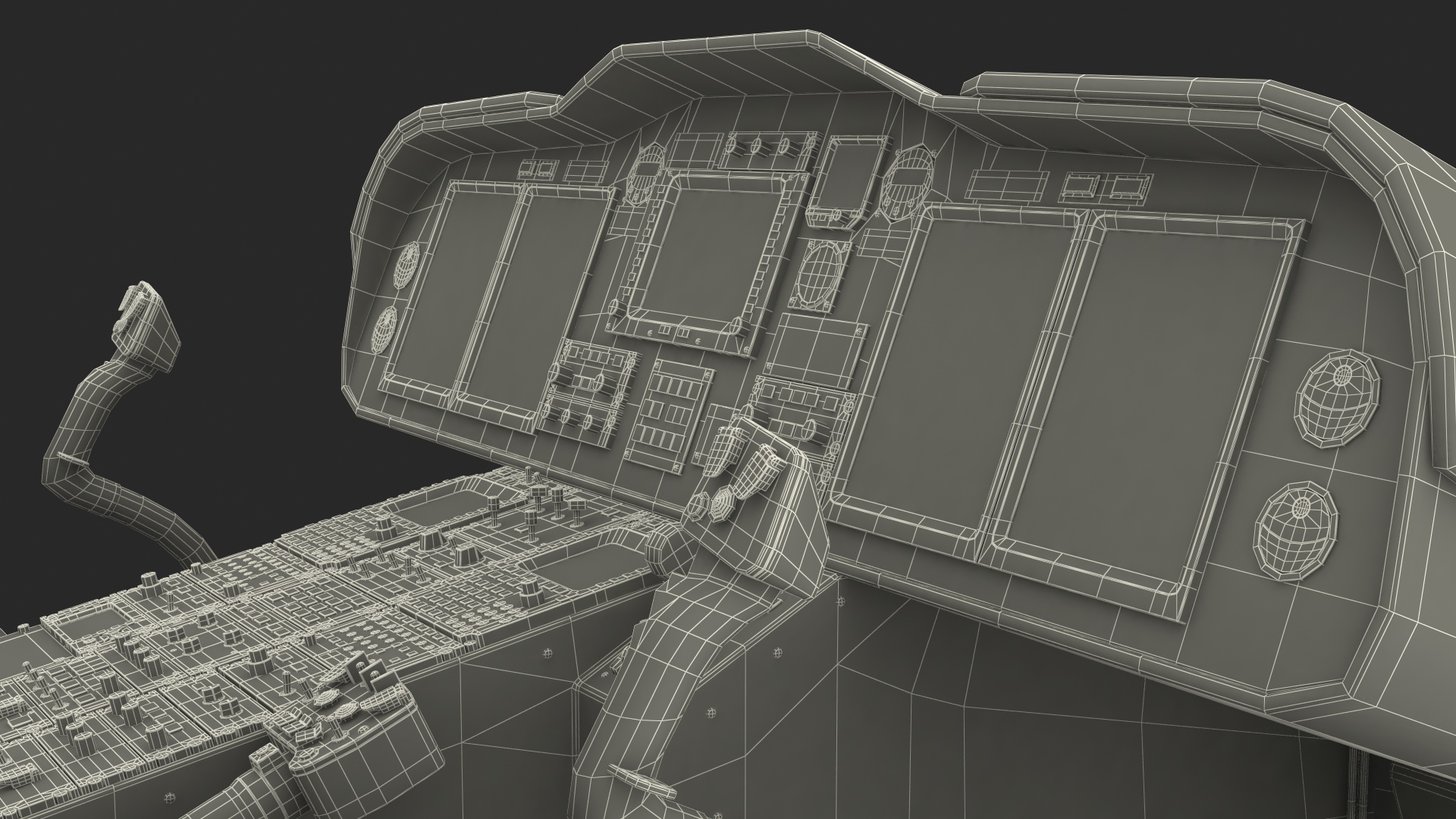 Helicopter Pilot Cabin 3D