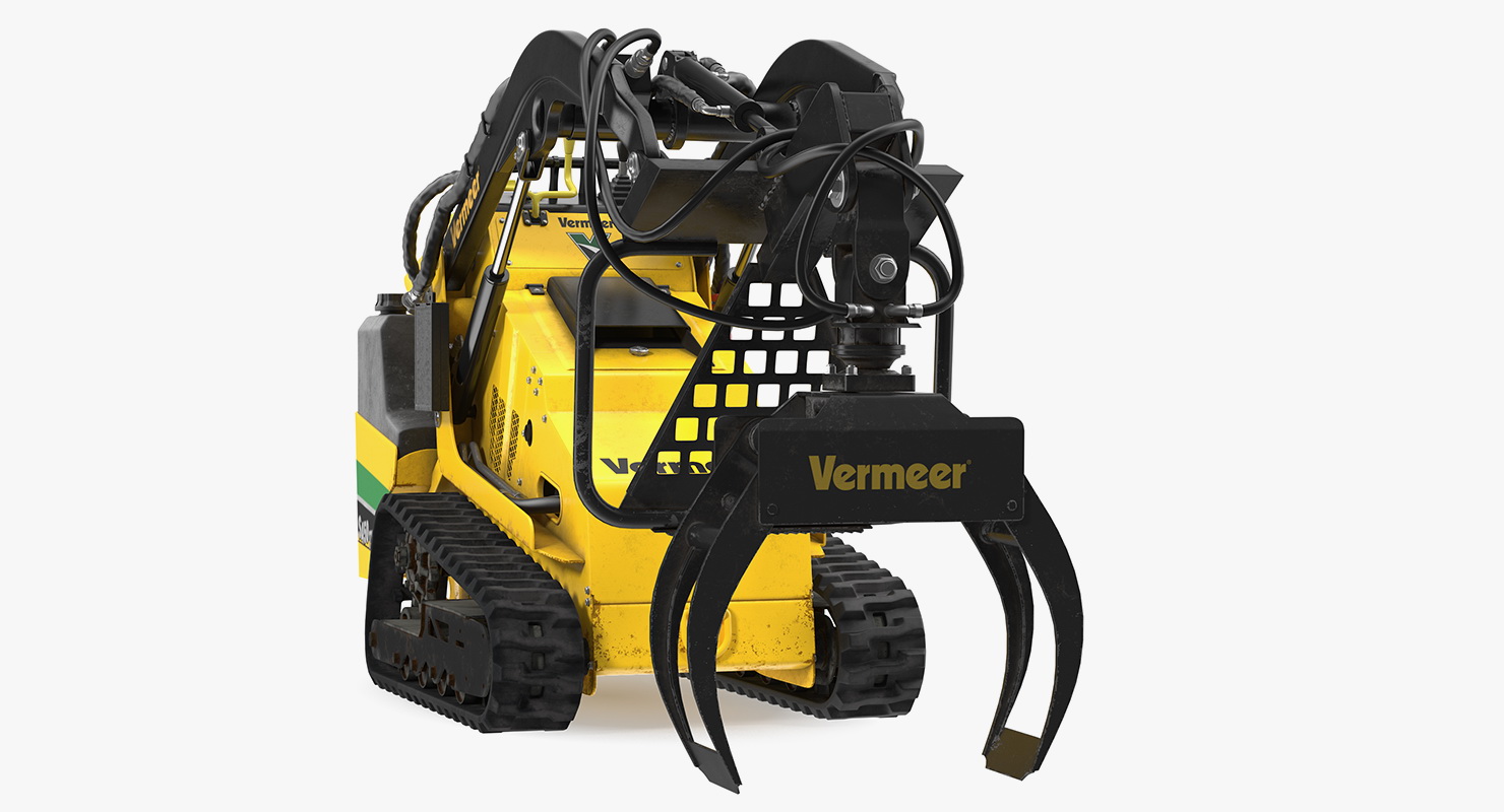Vermeer S450TX Grapple Mini Skid Steer Dirty 3D model