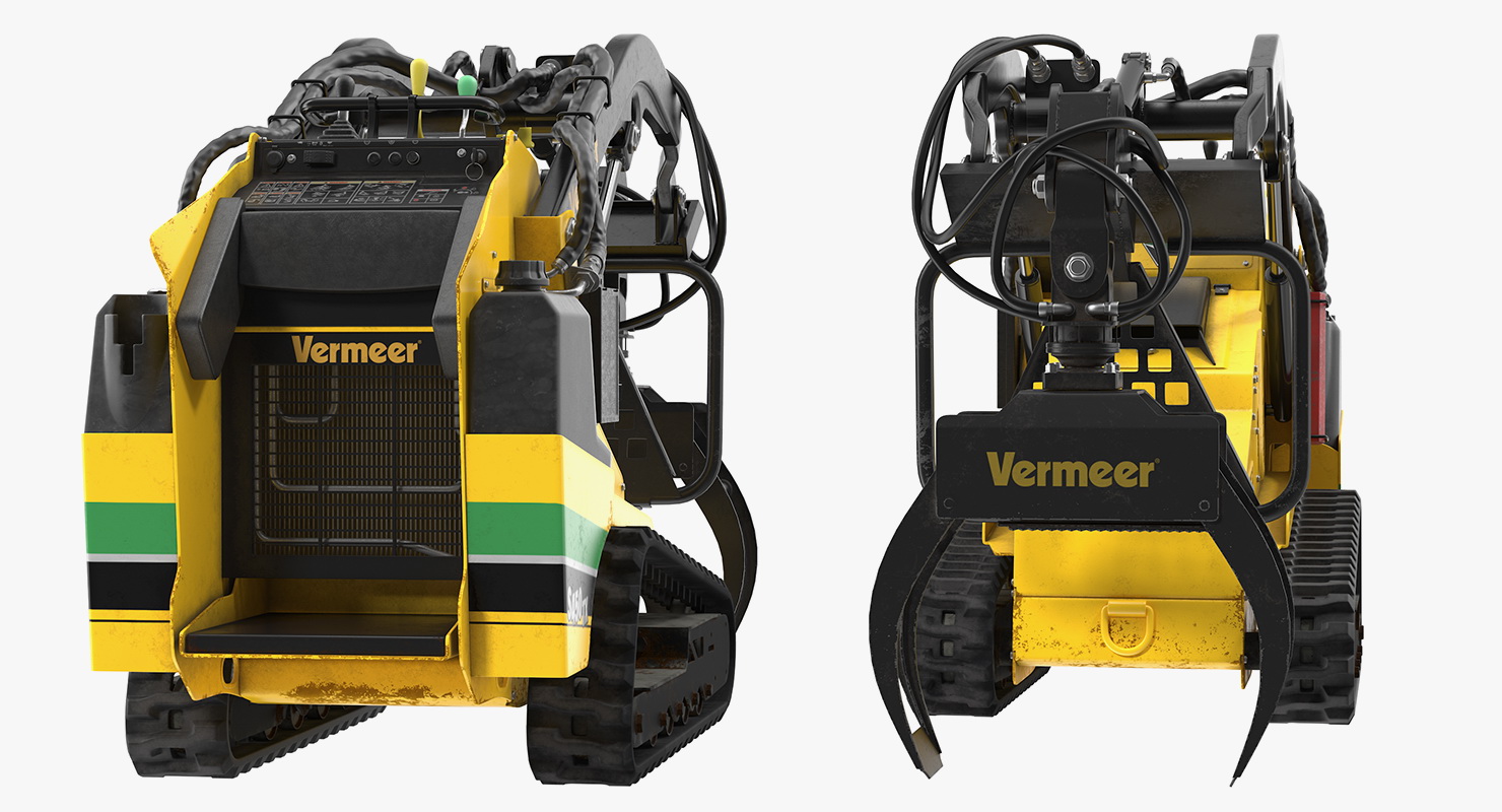 Vermeer S450TX Grapple Mini Skid Steer Dirty 3D model
