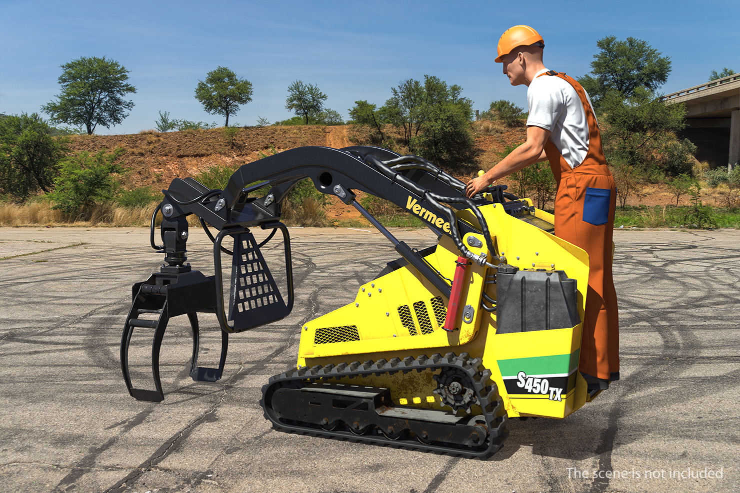 Vermeer S450TX Grapple Mini Skid Steer Dirty 3D model
