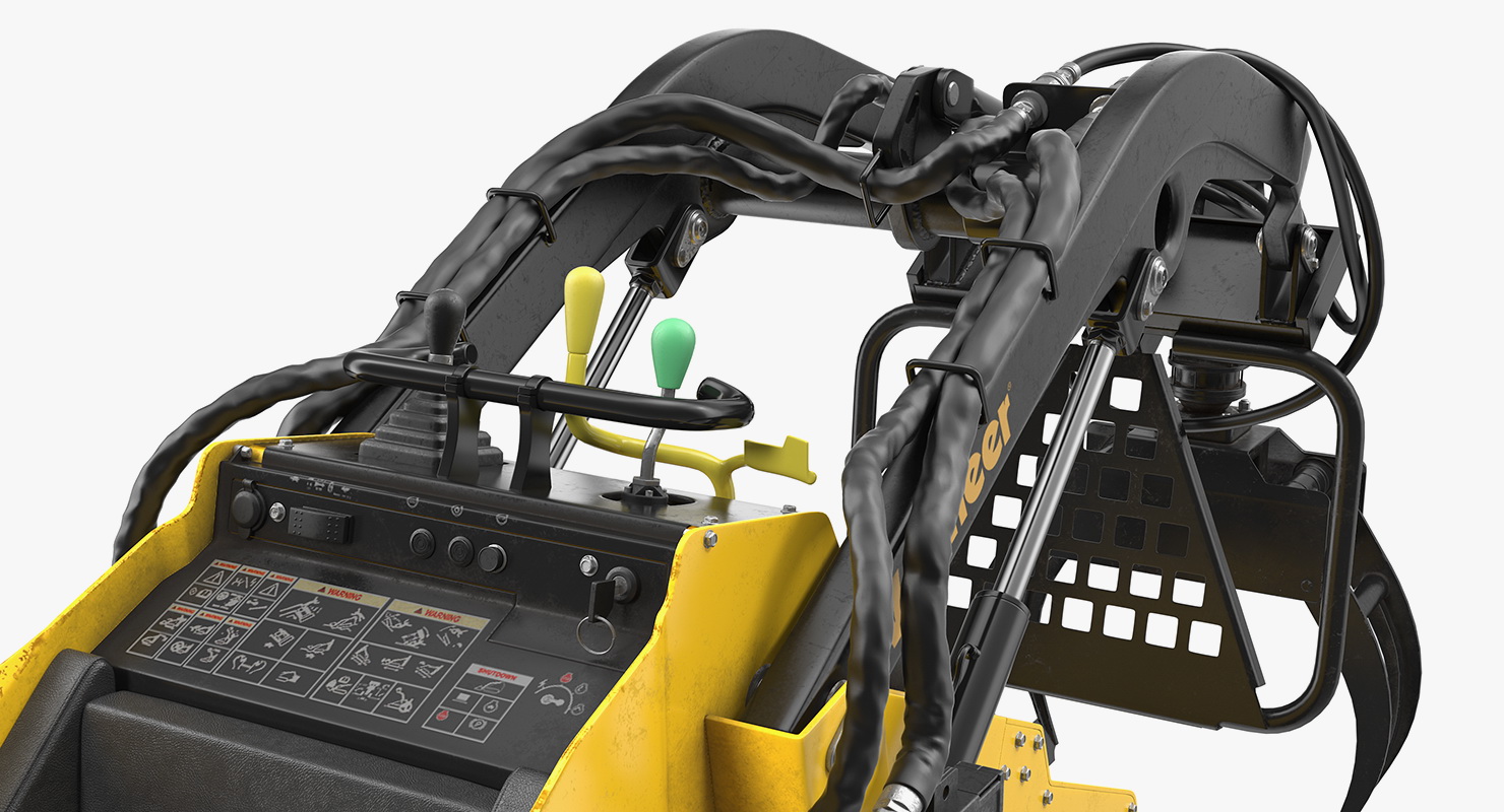 Vermeer S450TX Grapple Mini Skid Steer Dirty 3D model