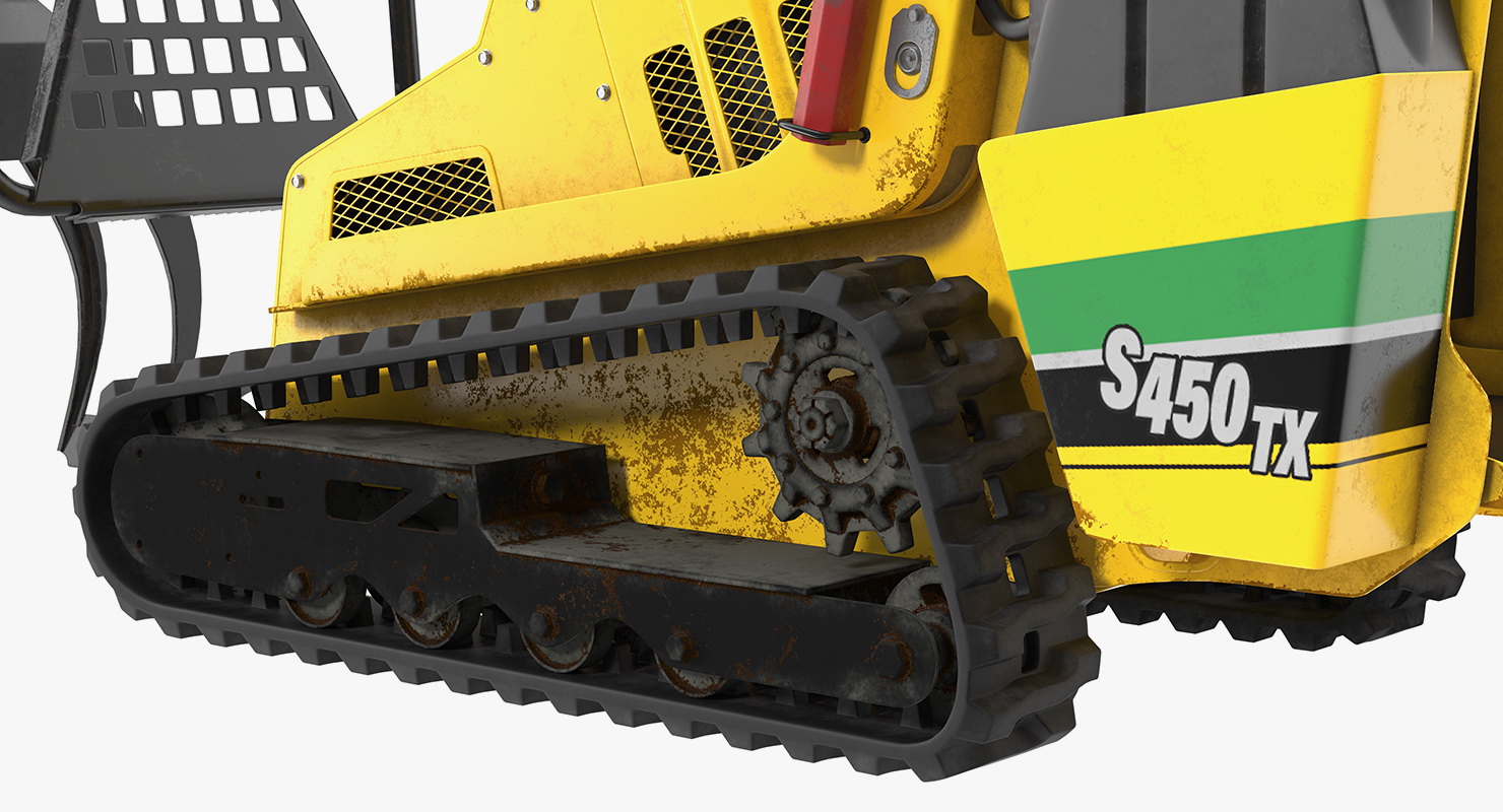 Vermeer S450TX Grapple Mini Skid Steer Dirty 3D model
