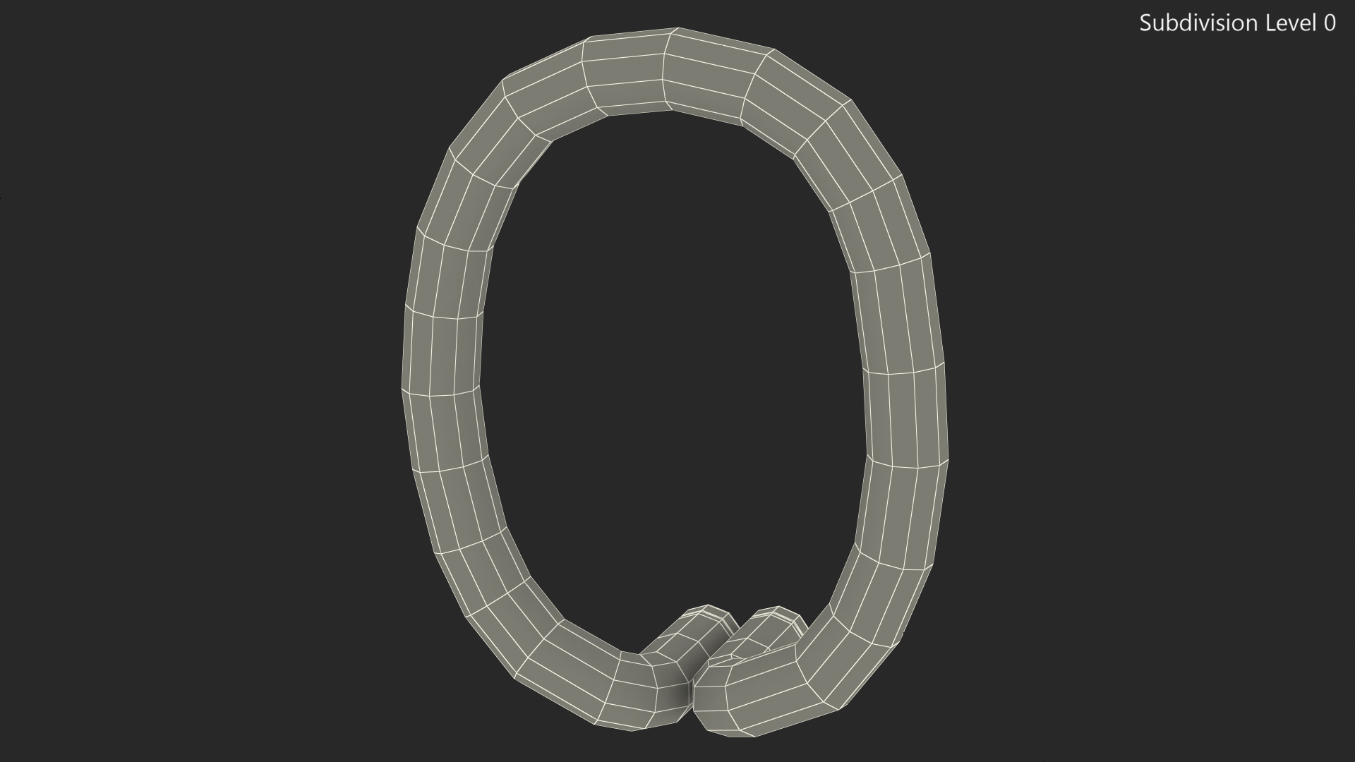 Neon Tube Light Number 0 3D model