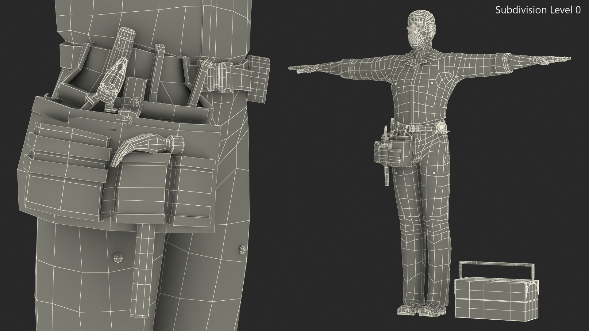 3D African American Locksmith T Pose model