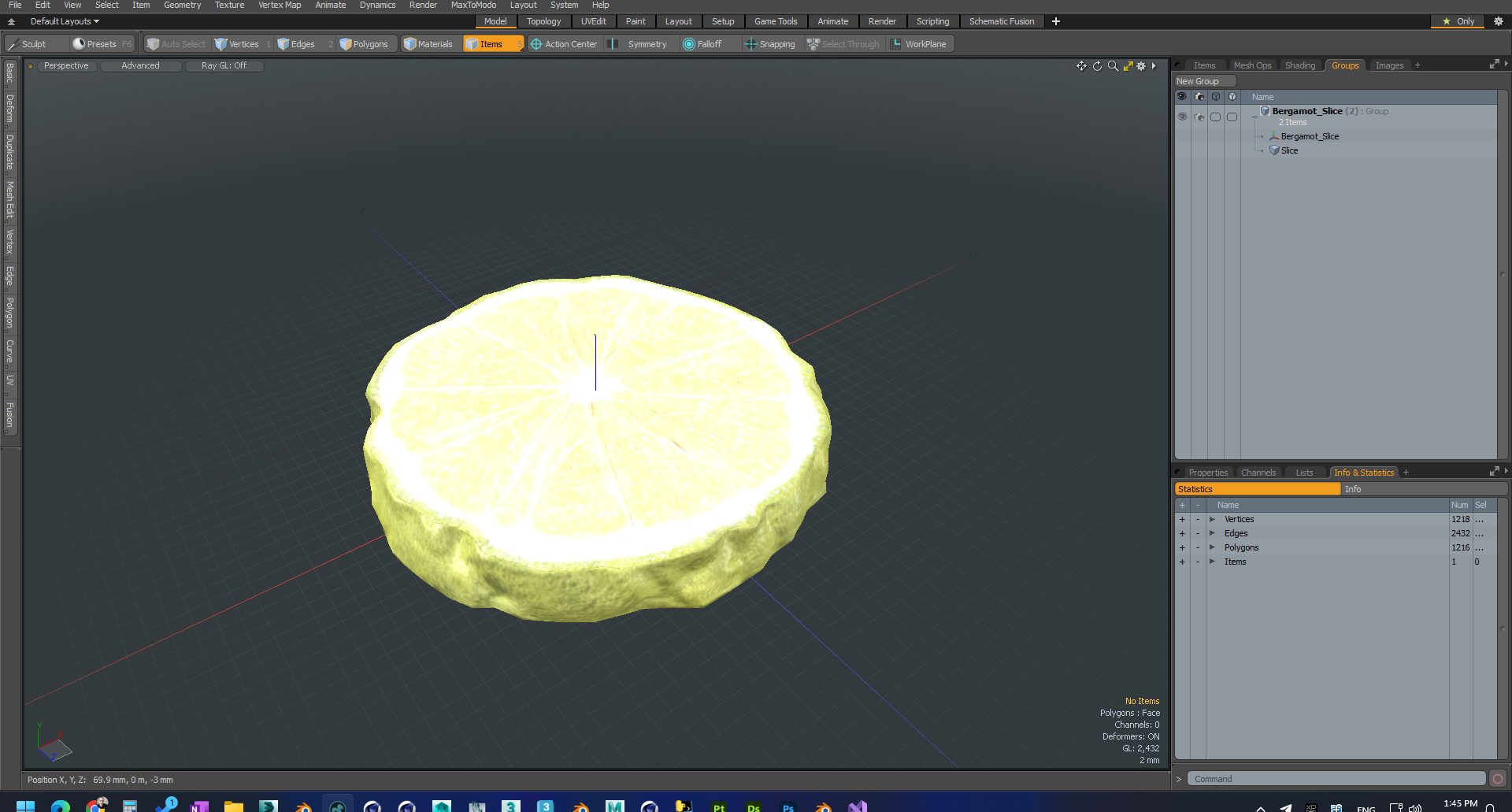 Bergamot Slice 3D model
