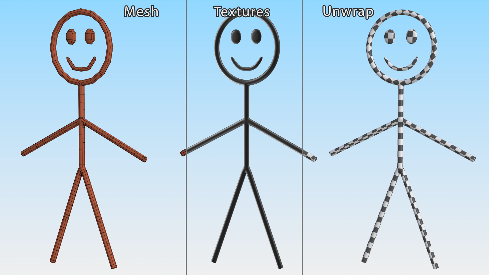 Stickman Black 3D model