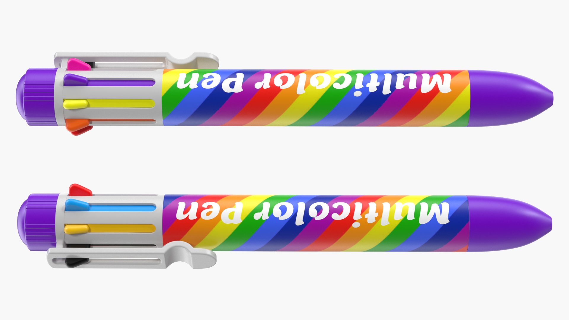 Rainbow Multicolor Ballpoint Pen 3D