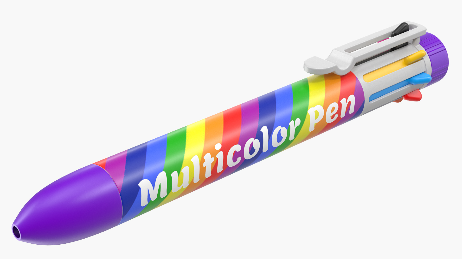 Rainbow Multicolor Ballpoint Pen 3D