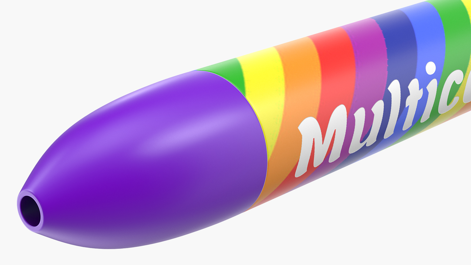 Rainbow Multicolor Ballpoint Pen 3D