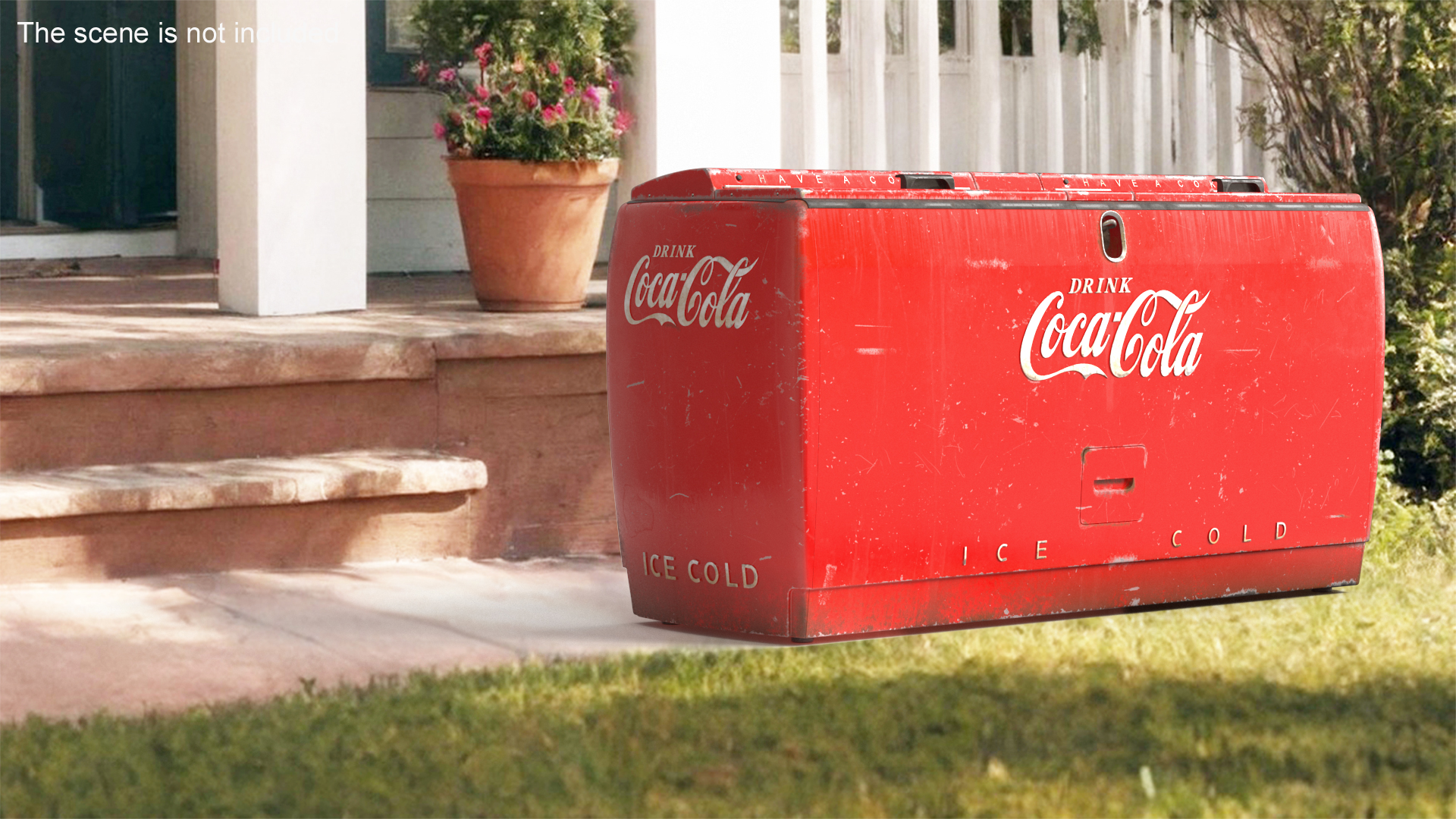 Worn Vintage Double Refrigerator Coca Cola 3D