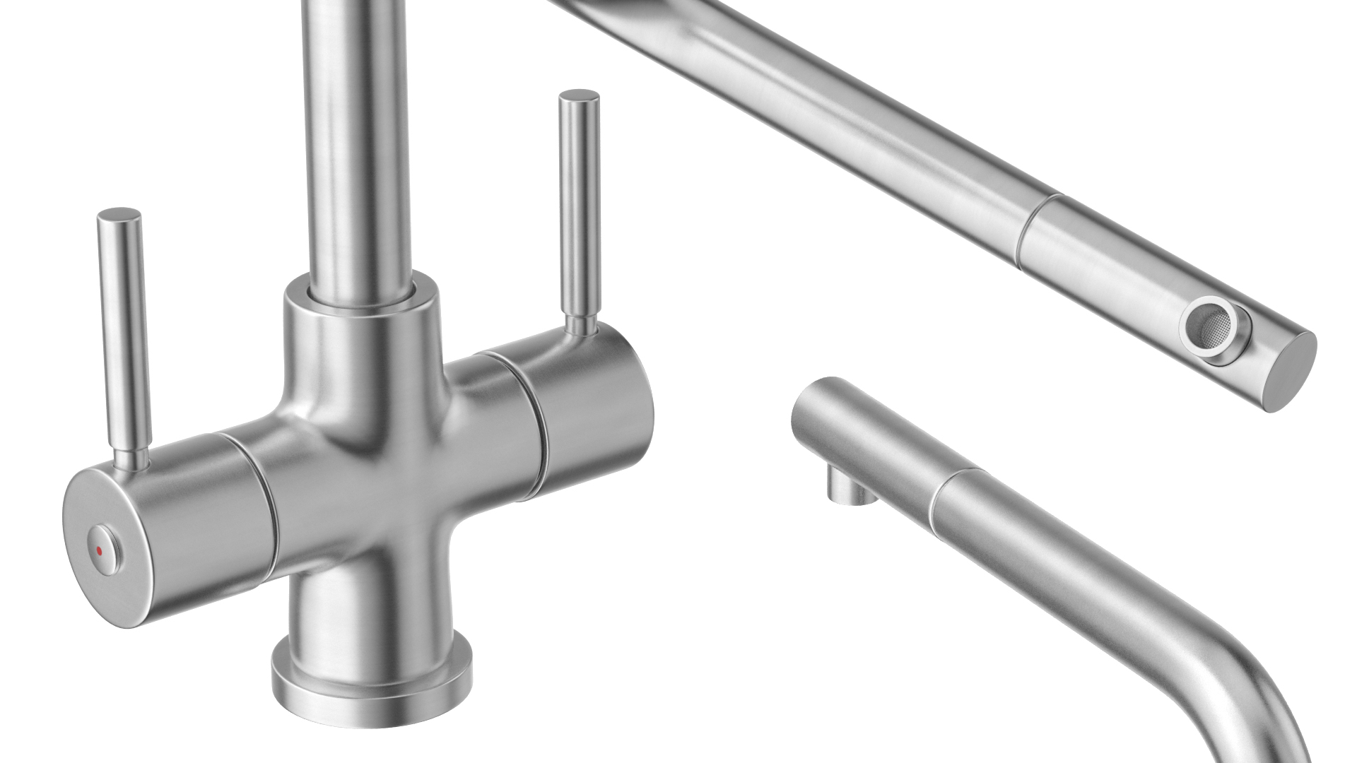 3D Angular Dual Lever Sink Mixer Tap model
