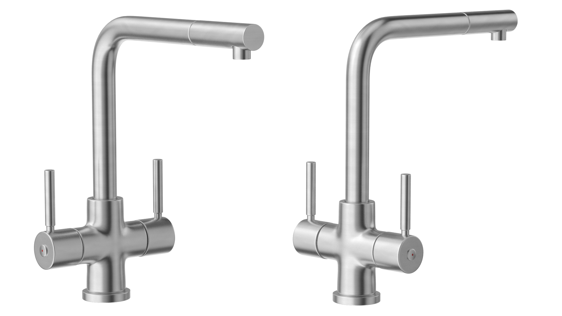 3D Angular Dual Lever Sink Mixer Tap model