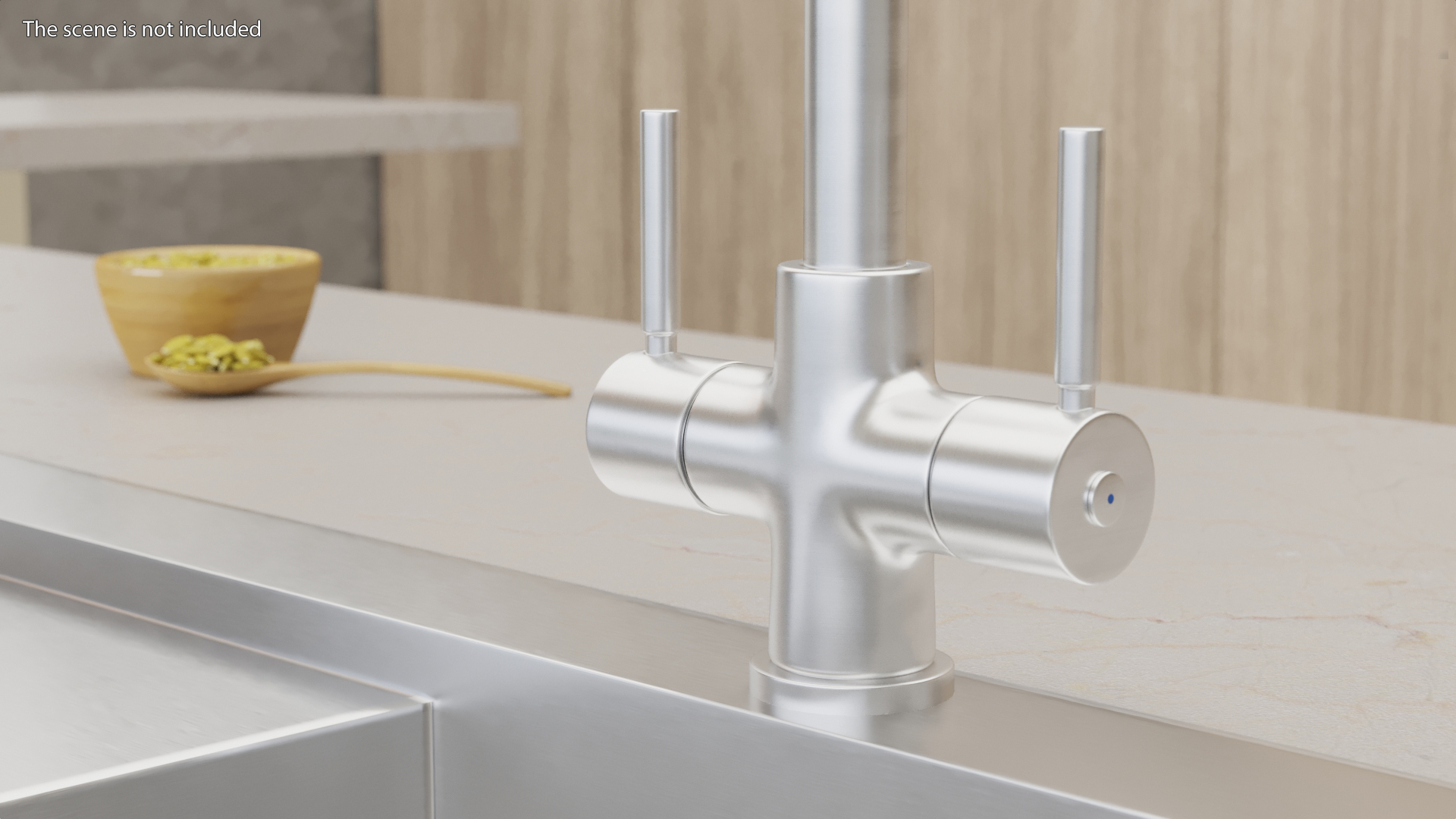 3D Angular Dual Lever Sink Mixer Tap model