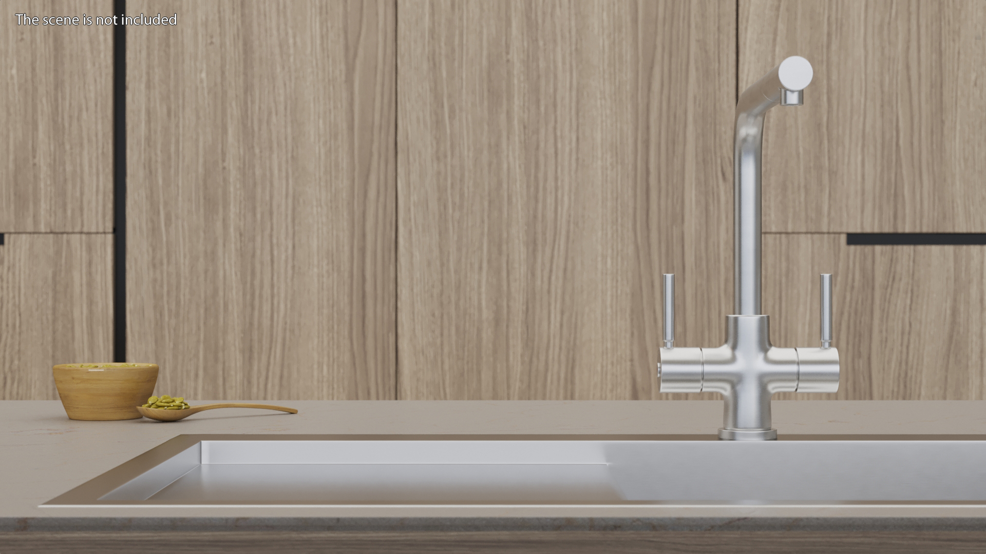 3D Angular Dual Lever Sink Mixer Tap model