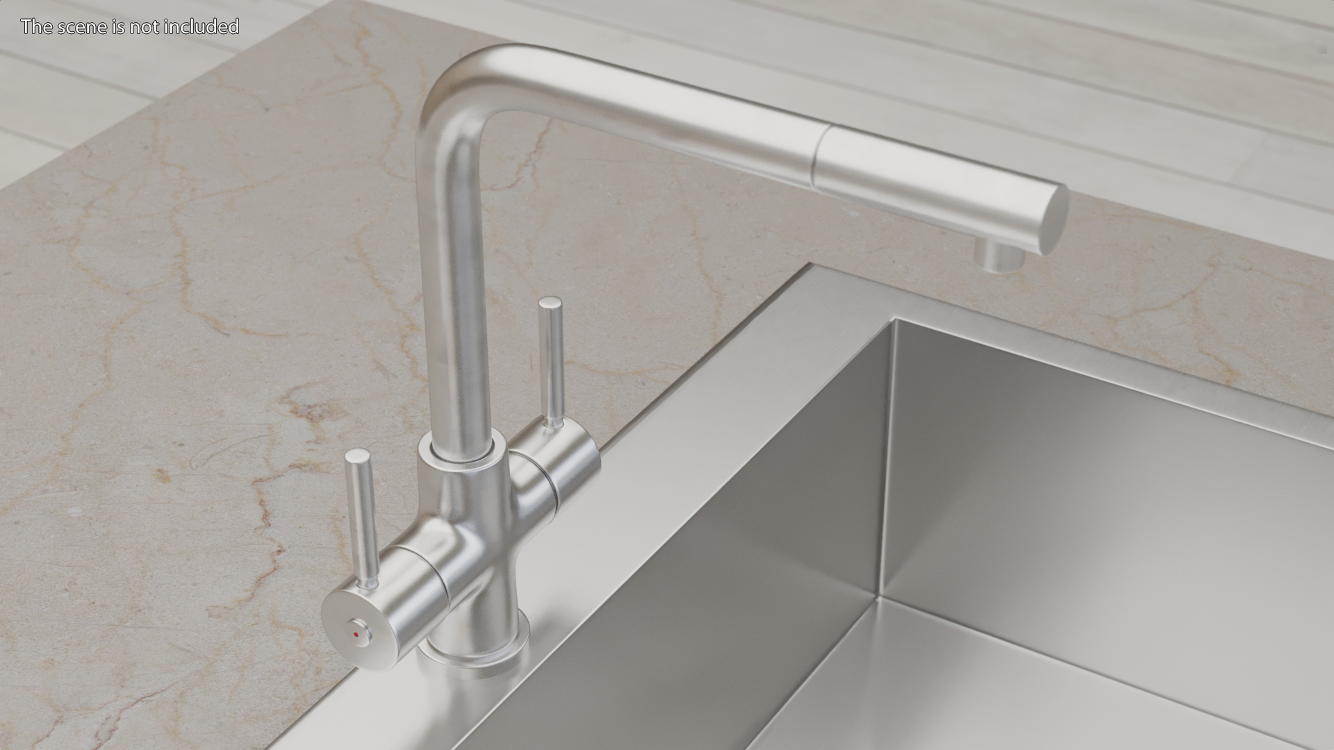 3D Angular Dual Lever Sink Mixer Tap model