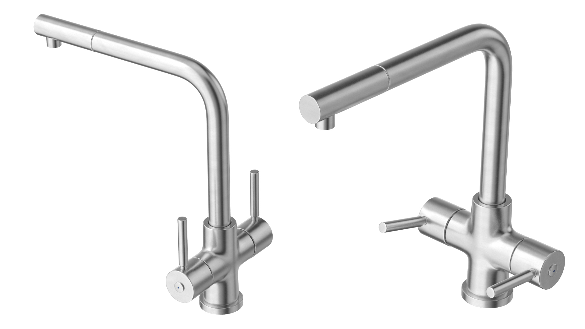 3D Angular Dual Lever Sink Mixer Tap model