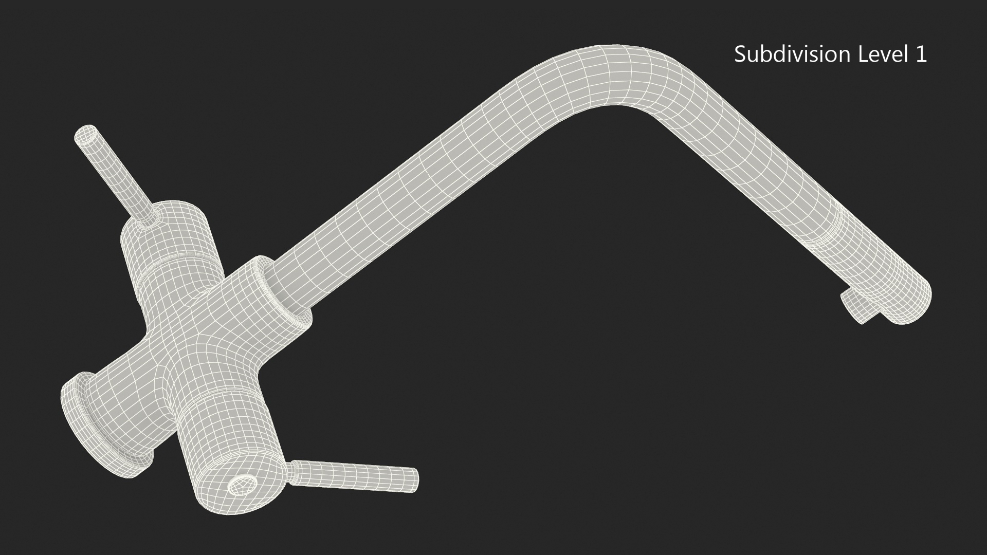 3D Angular Dual Lever Sink Mixer Tap model