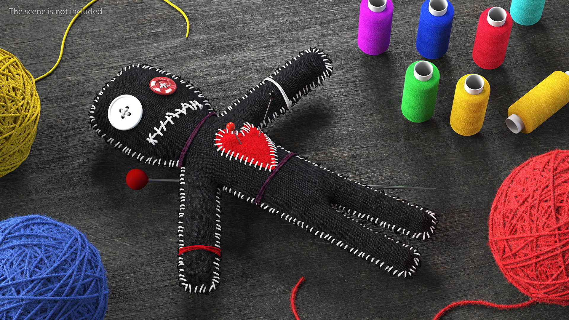Voodoo Doll Black 3D