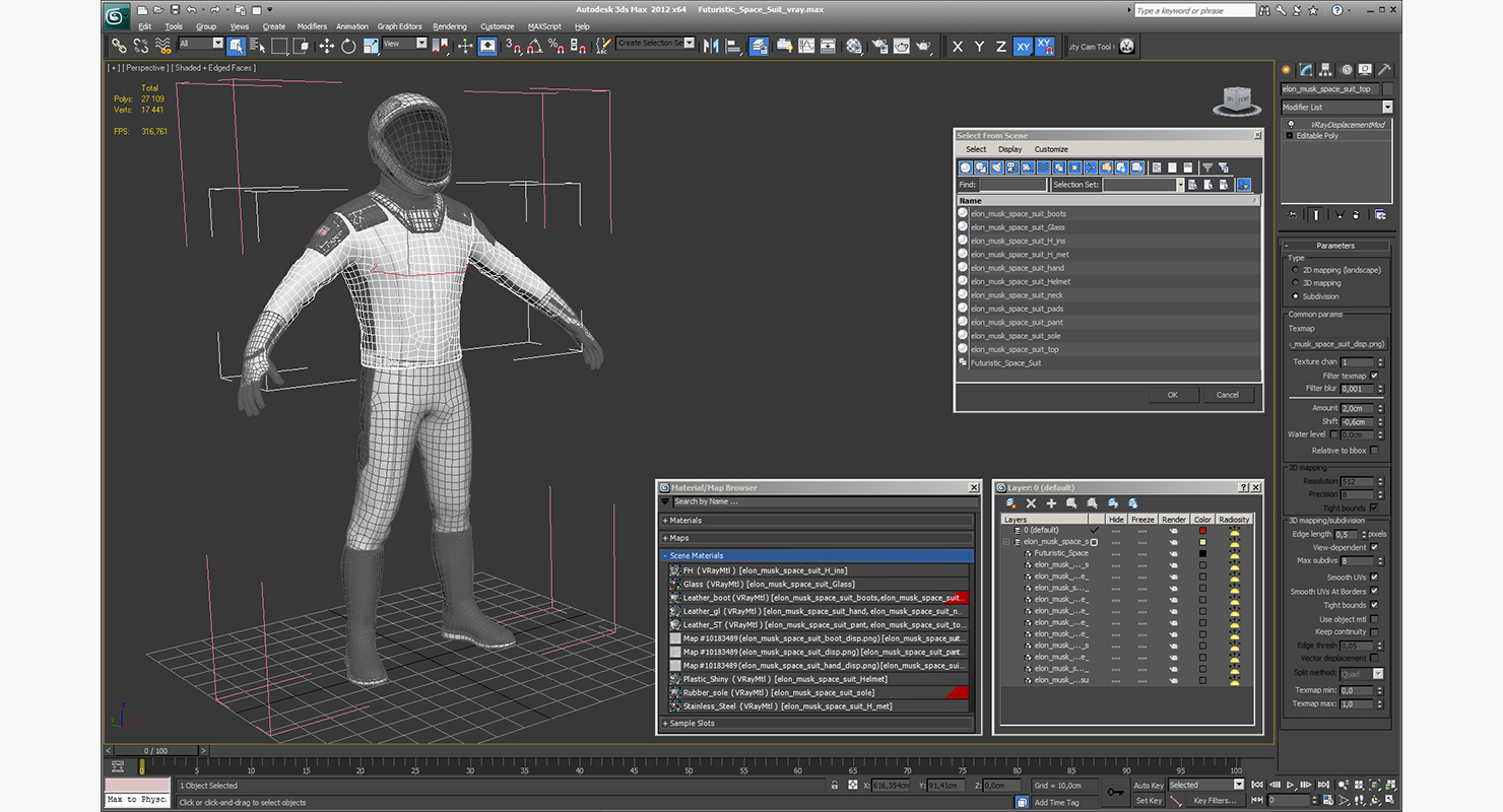 3D Futuristic Space Suit