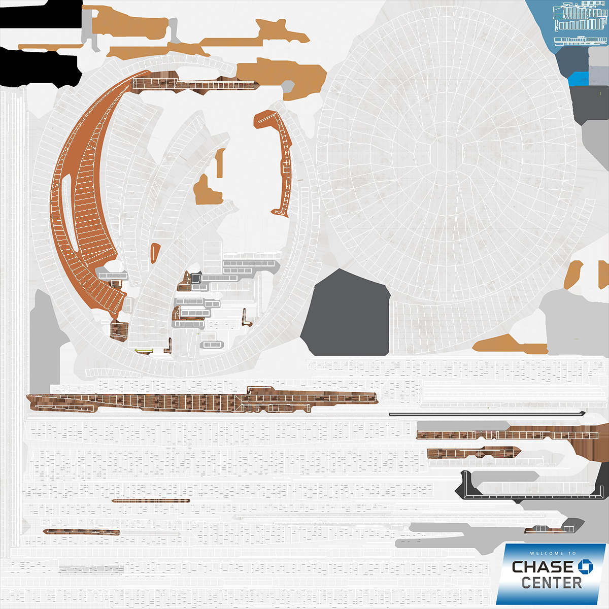3D Chase Center Arena model