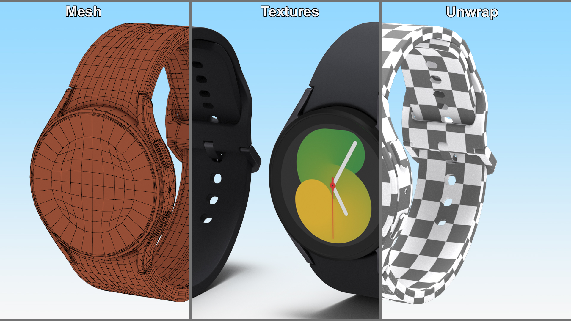 Graphite Samsung Galaxy Watch 5 small 40mm 3D