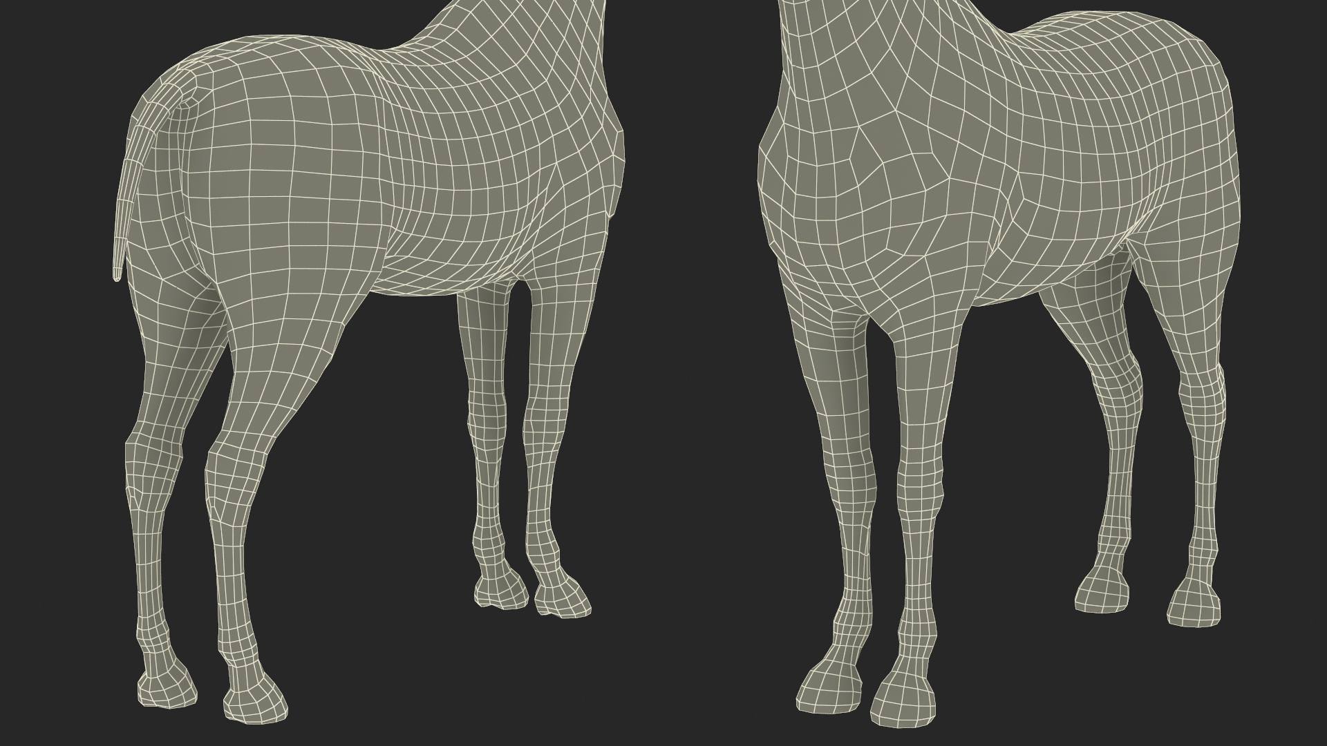 3D model Arabian Horse Brown Fur Rigged