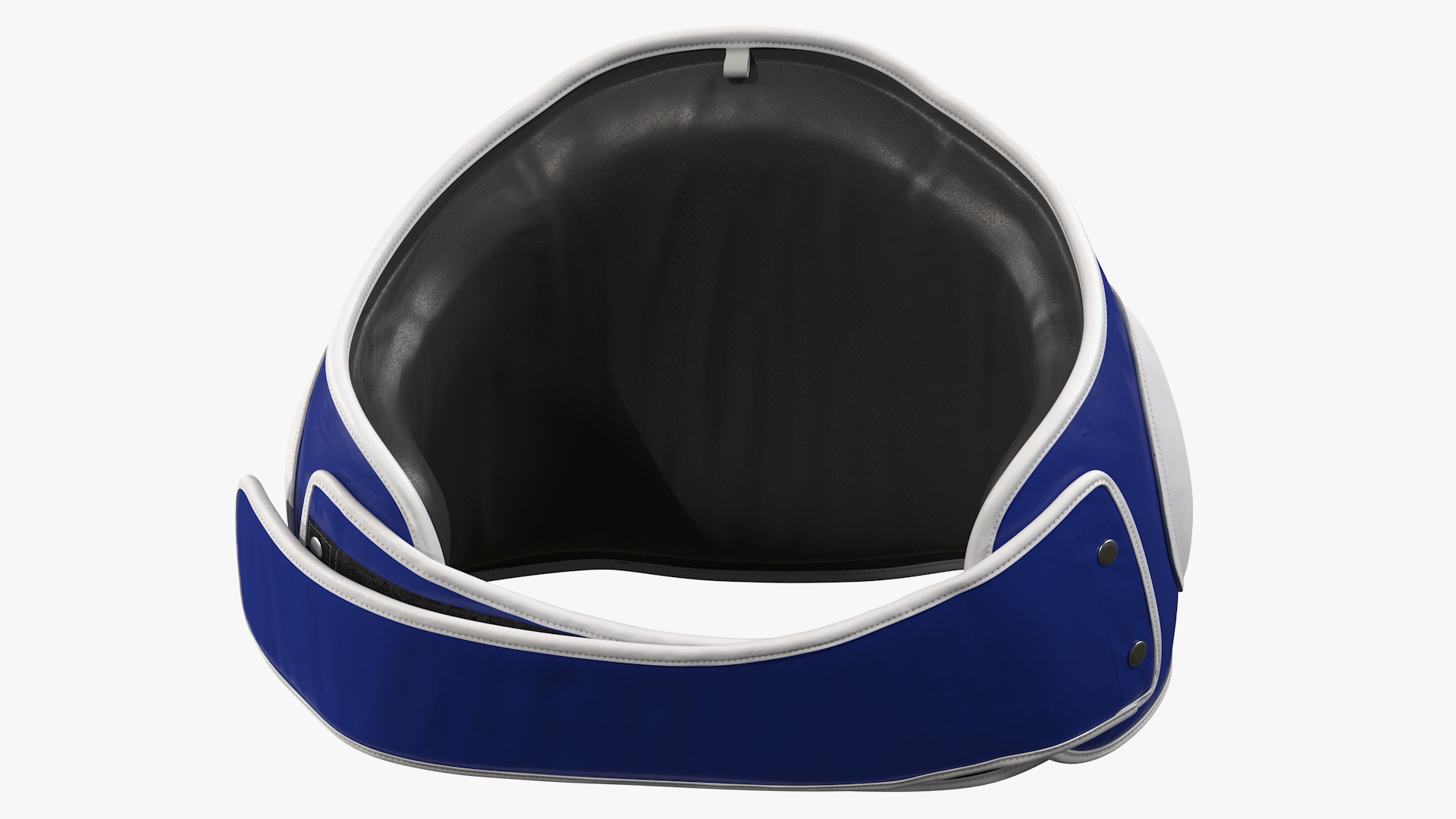 3D Muay Thai Leather Belly Pad Maneken White Blue