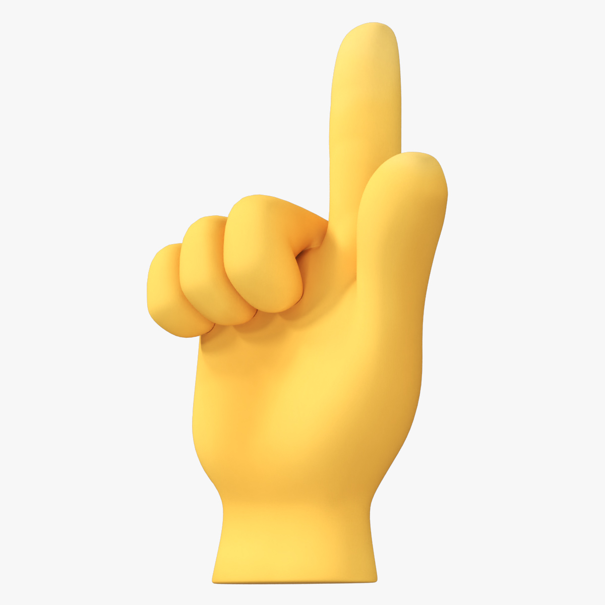 Backhand Index Pointing Up Emoticon 3D model preview