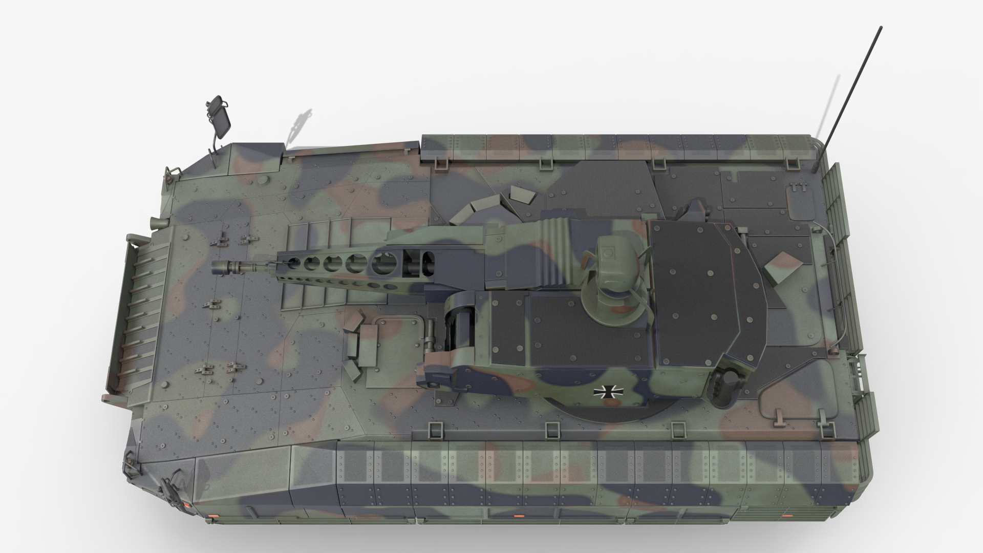 Puma German IFV Military Tank Green Rigged 3D