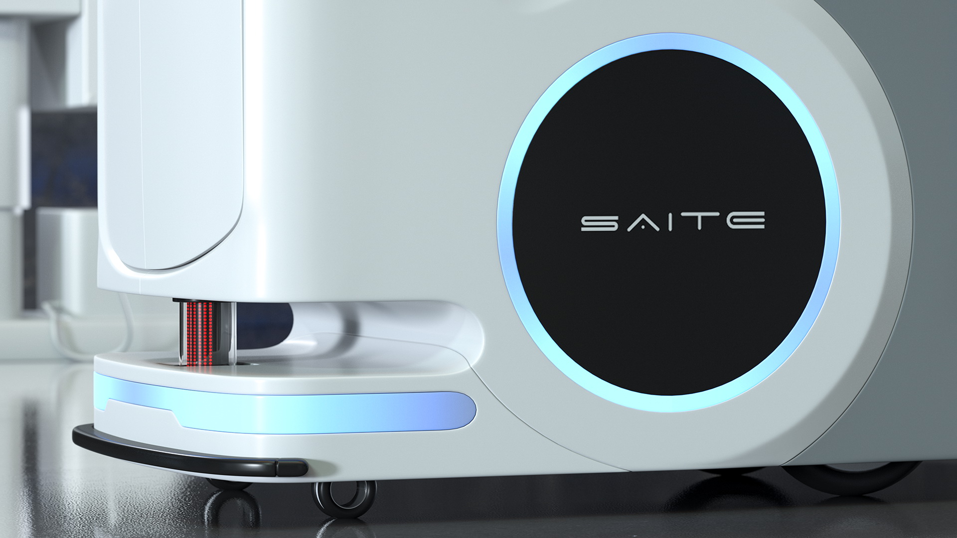 SAITE Intelligence Hospital Delivery Robot Rigged 3D model