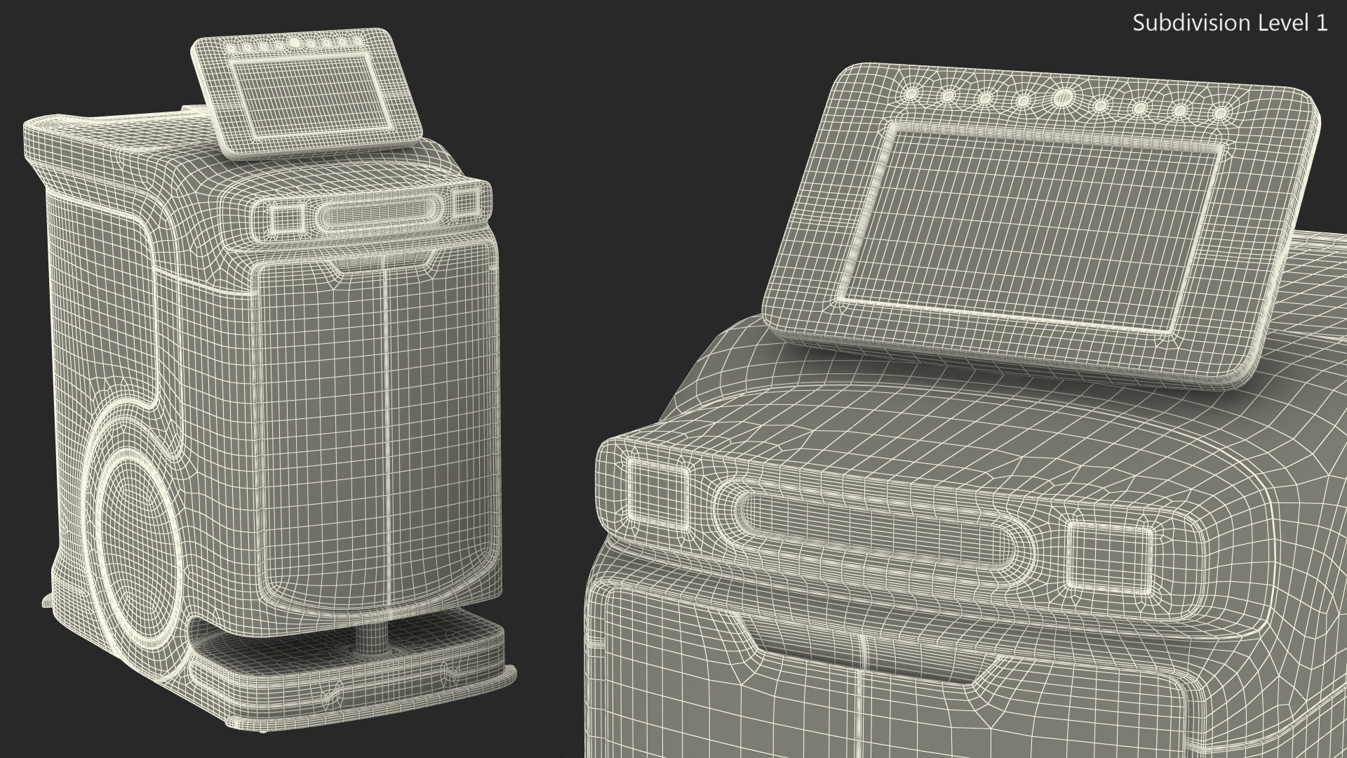 SAITE Intelligence Hospital Delivery Robot Rigged 3D model