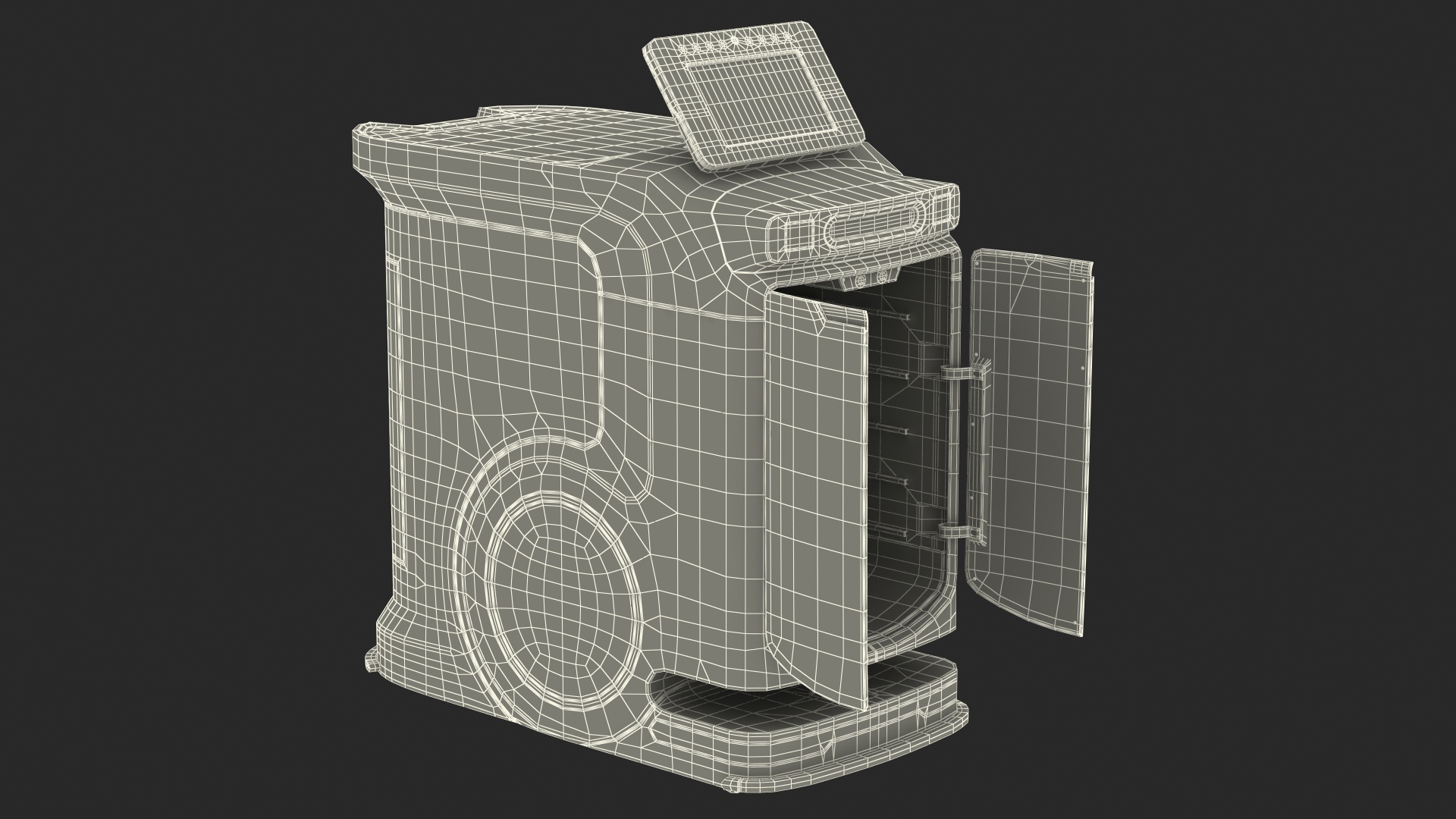 SAITE Intelligence Hospital Delivery Robot Rigged 3D model