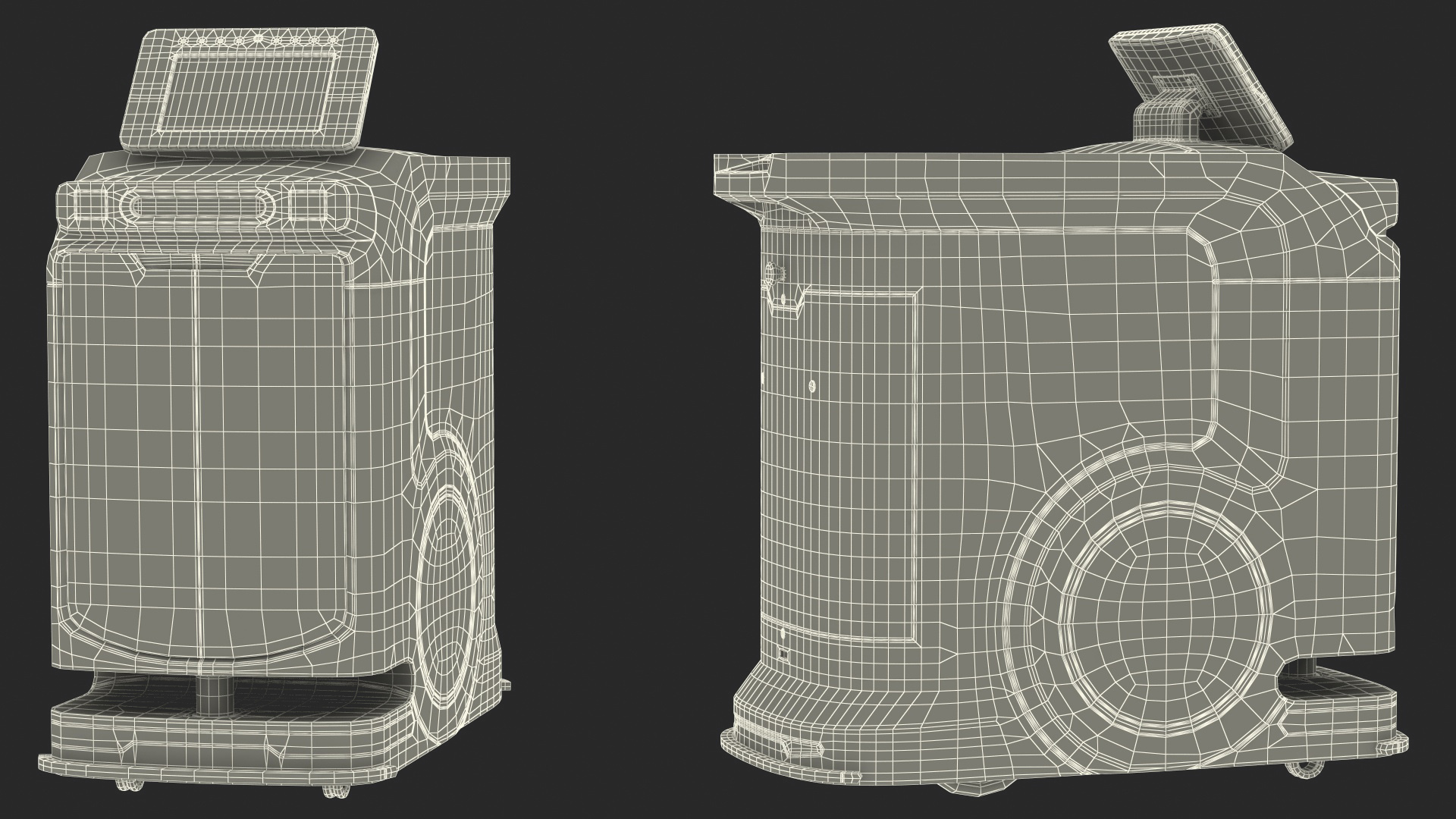 SAITE Intelligence Hospital Delivery Robot Rigged 3D model