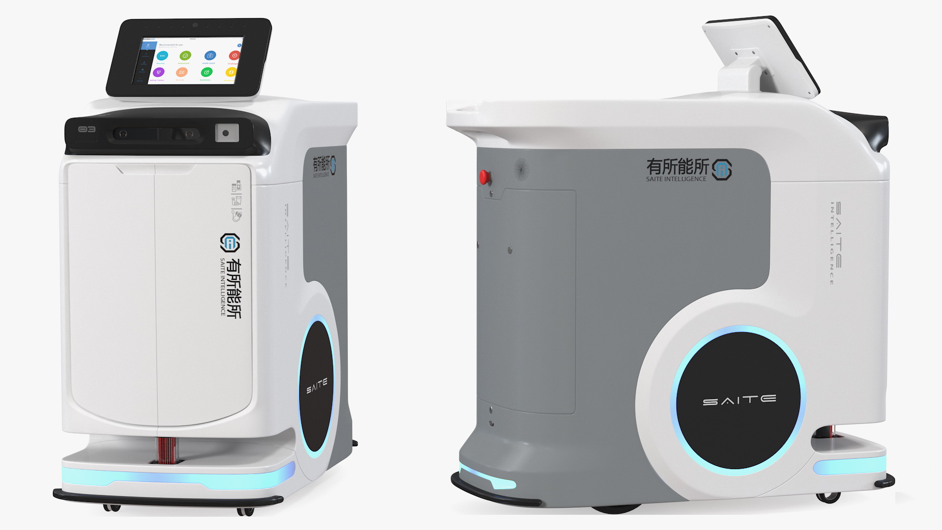 SAITE Intelligence Hospital Delivery Robot Rigged 3D model