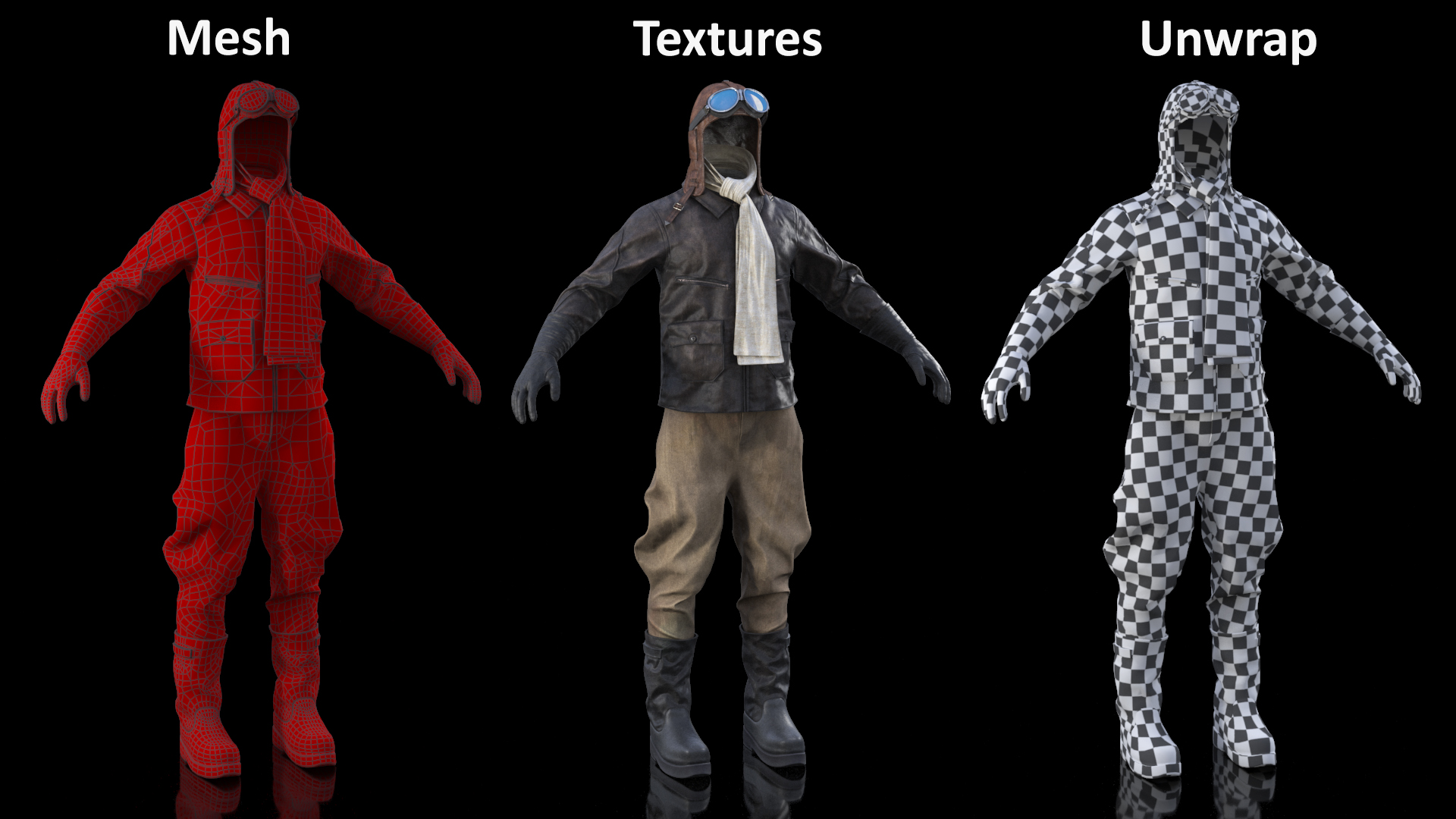 Pilot Uniforms of the 1930s 3D