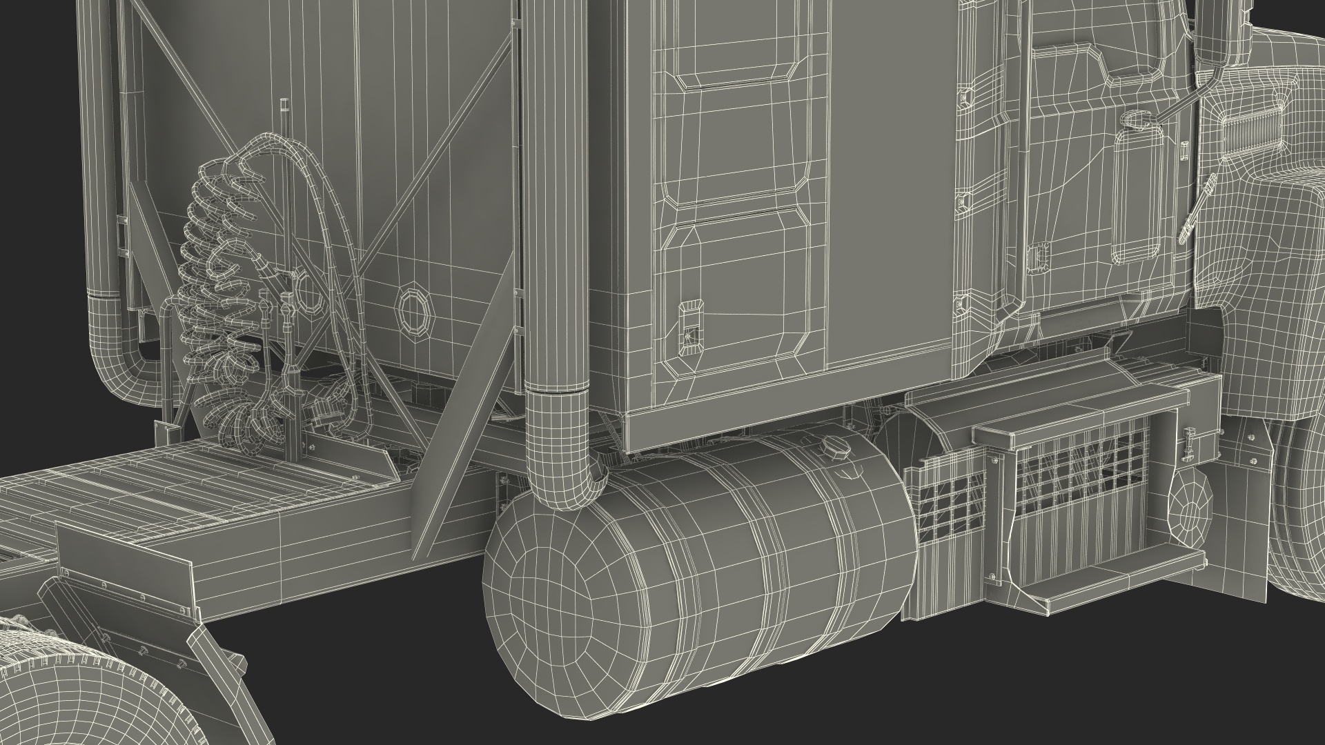 3D 2025 Semi Truck White Rigged model