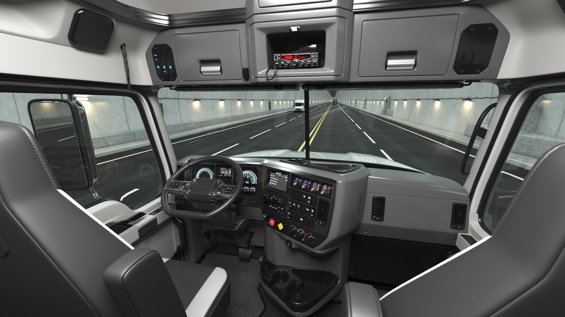 3D 2025 Semi Truck White Rigged model