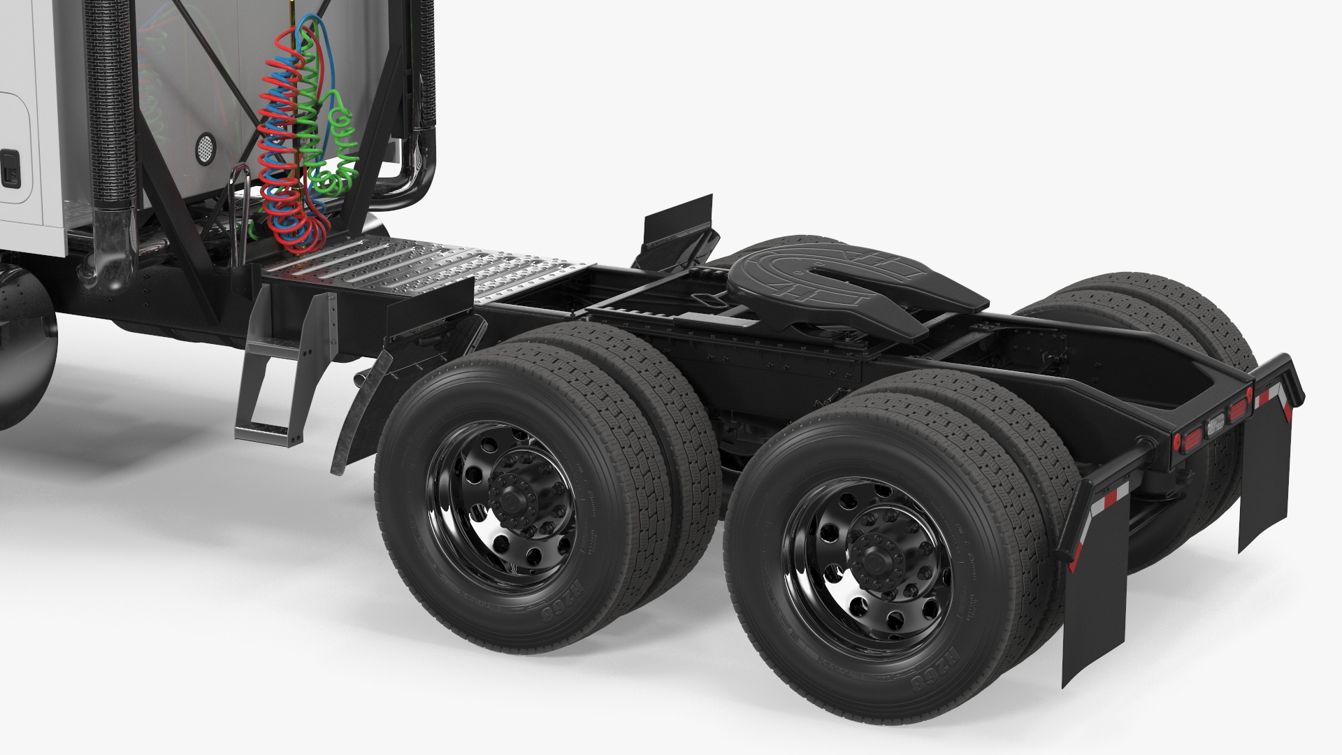 3D 2025 Semi Truck White Rigged model