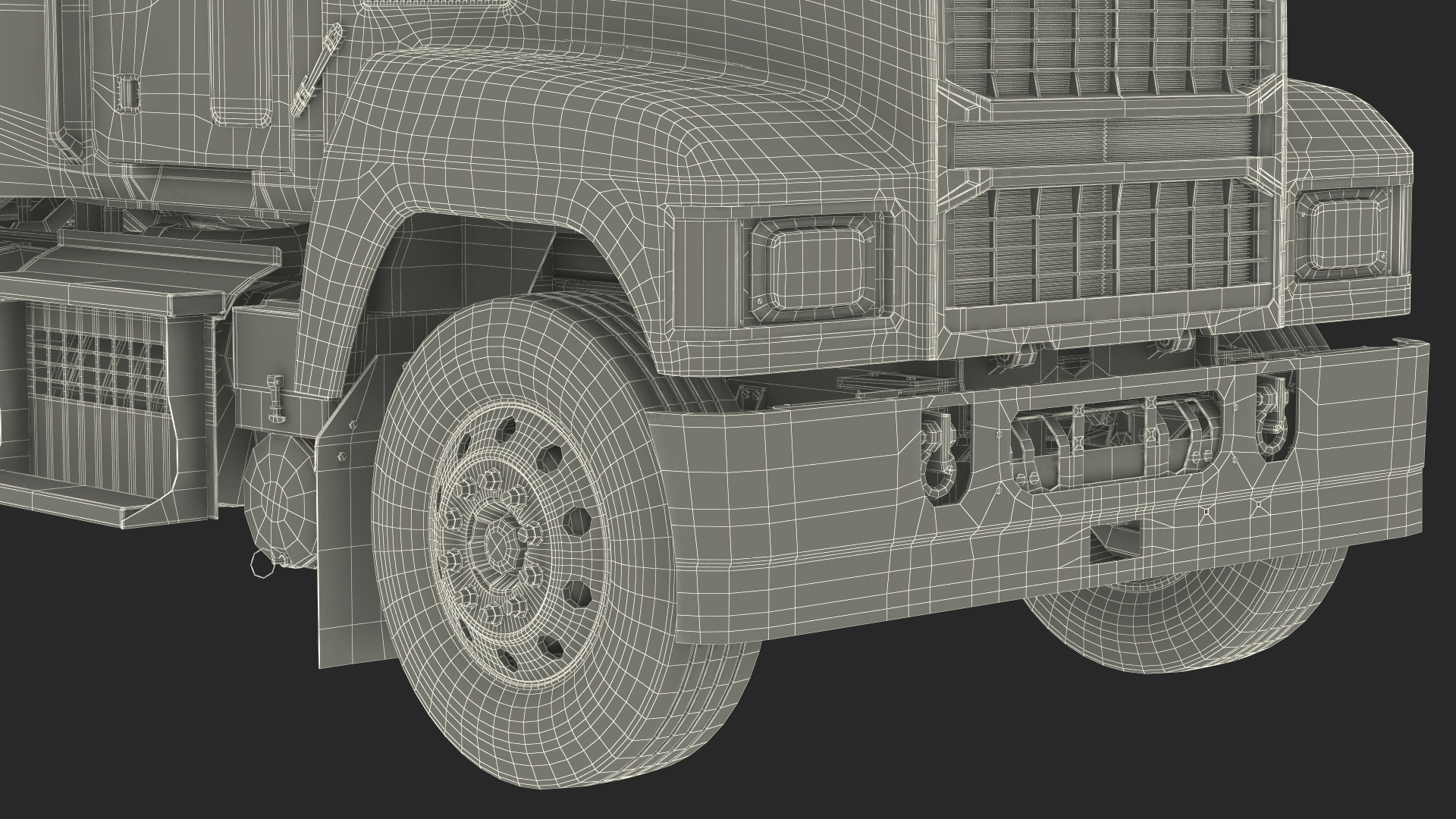 3D 2025 Semi Truck White Rigged model