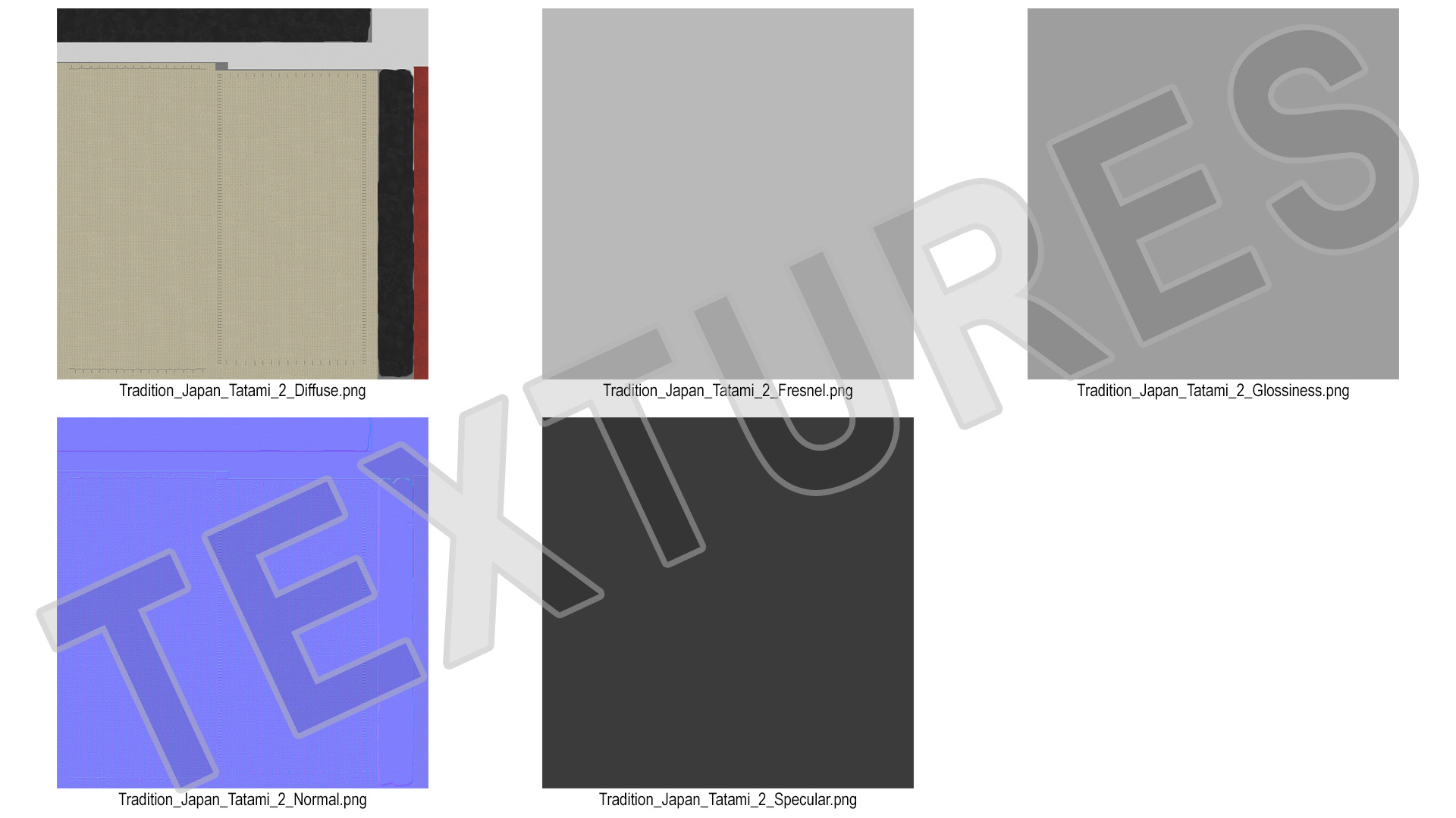 Traditional Tatami Straw Matress 3D