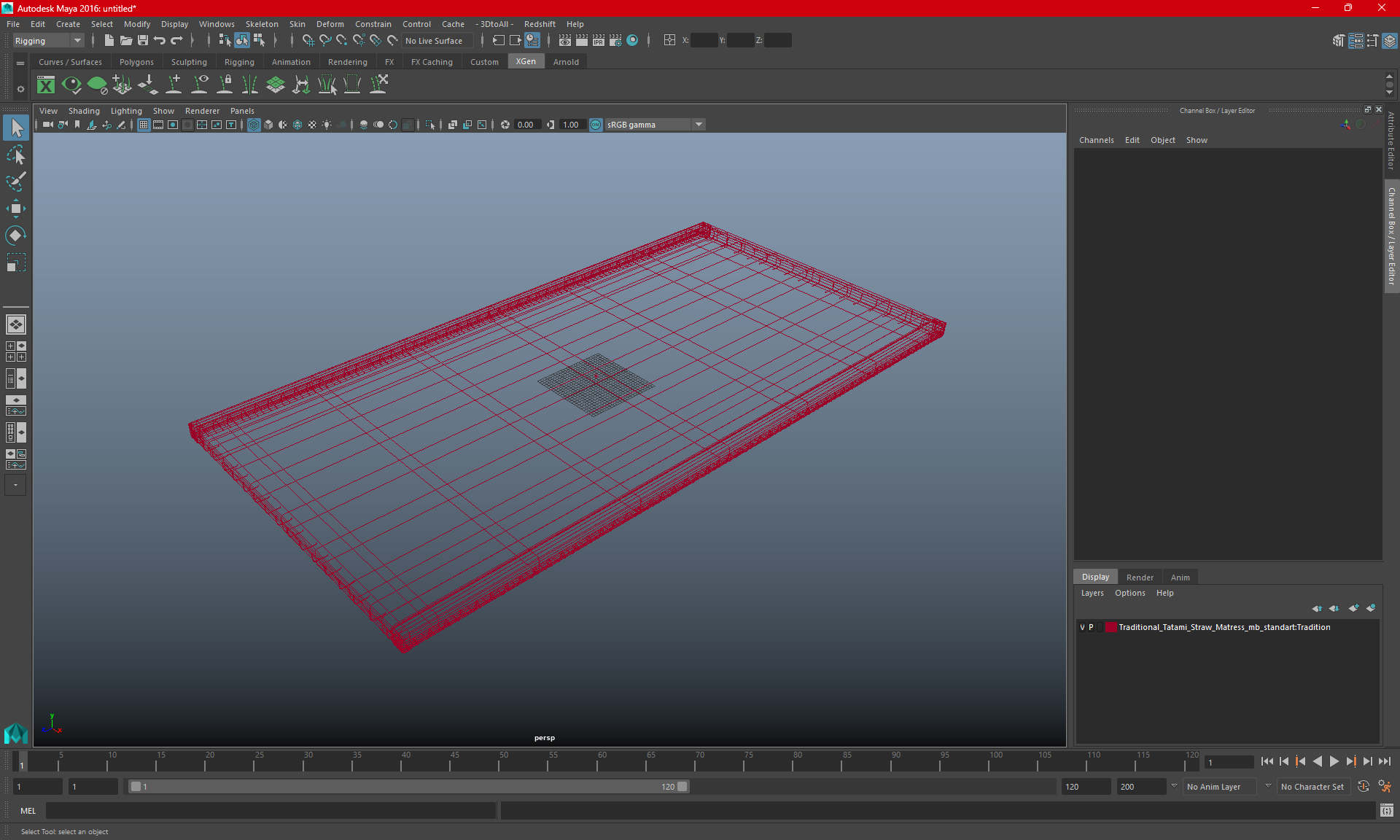 Traditional Tatami Straw Matress 3D