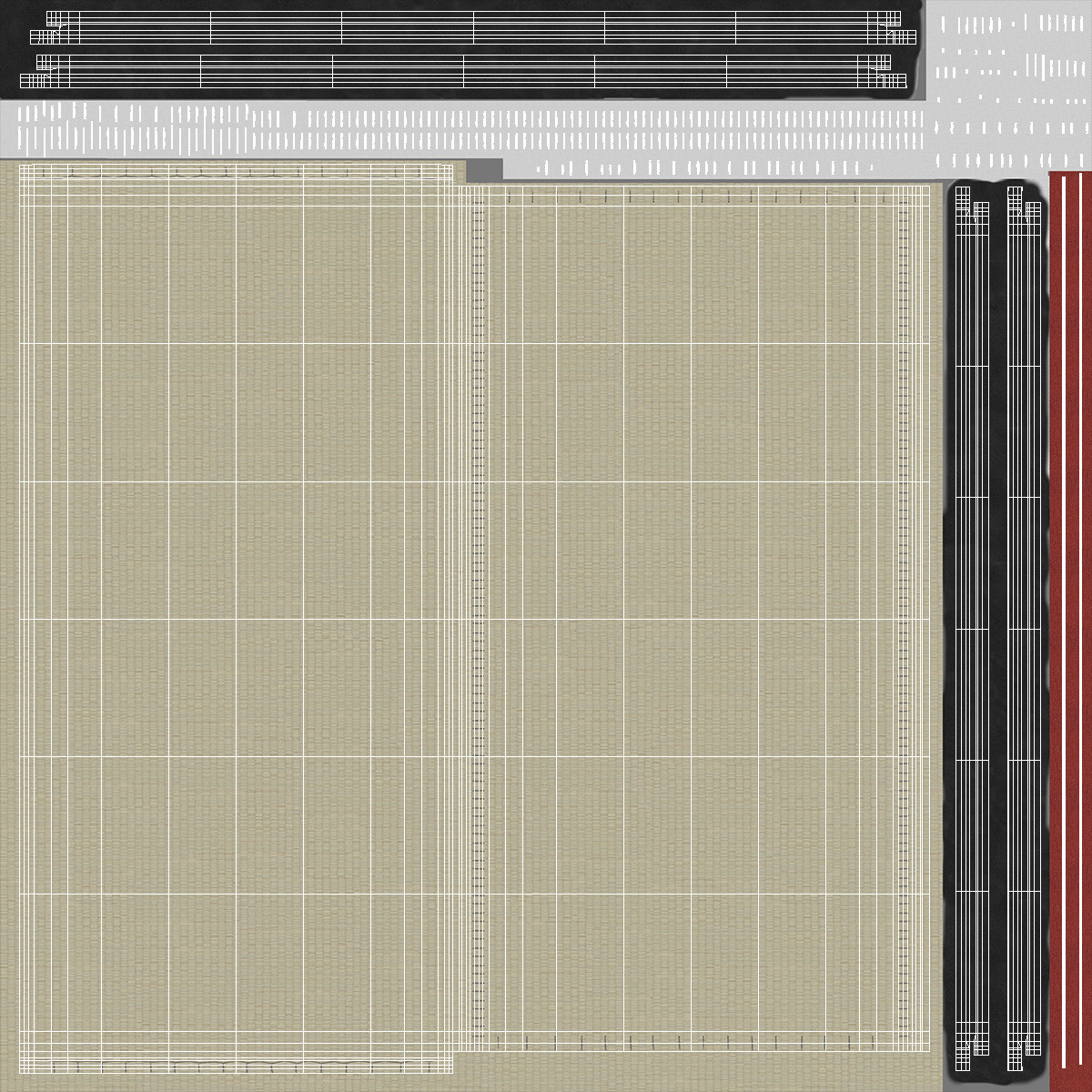 Traditional Tatami Straw Matress 3D