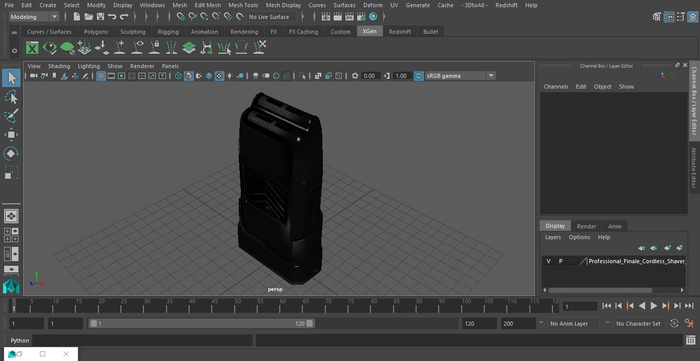 3D model Professional Finale Cordless Shaver
