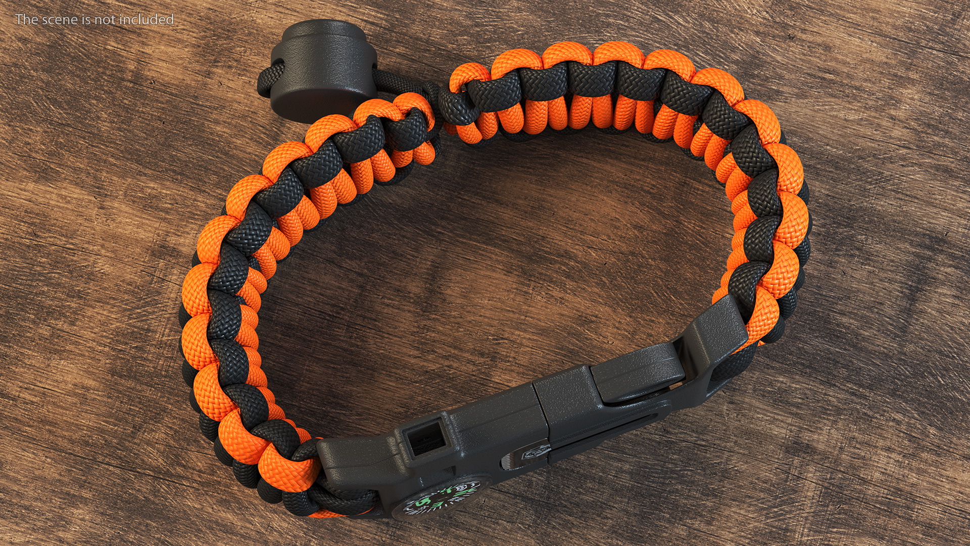 3D model Atomic Bear Tactical Paracord Bracelet Orange