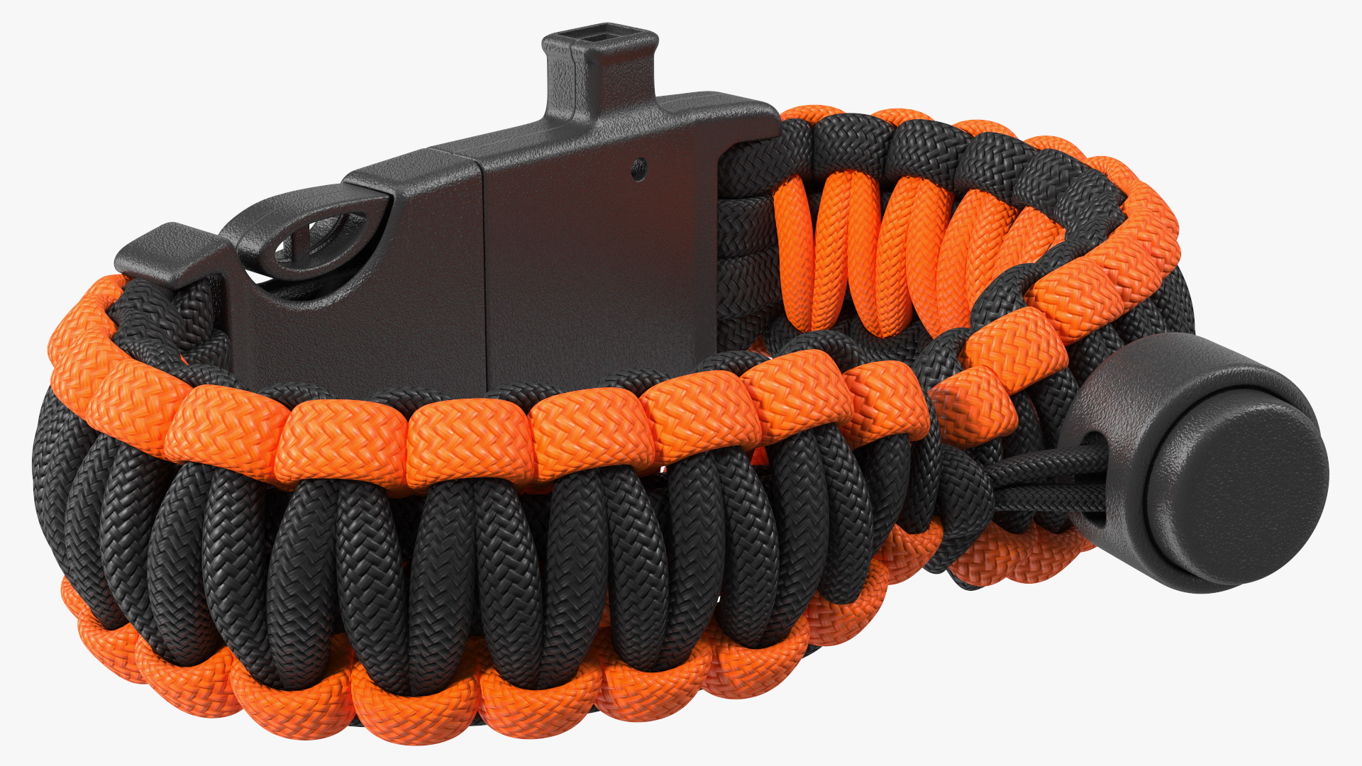 3D model Atomic Bear Tactical Paracord Bracelet Orange